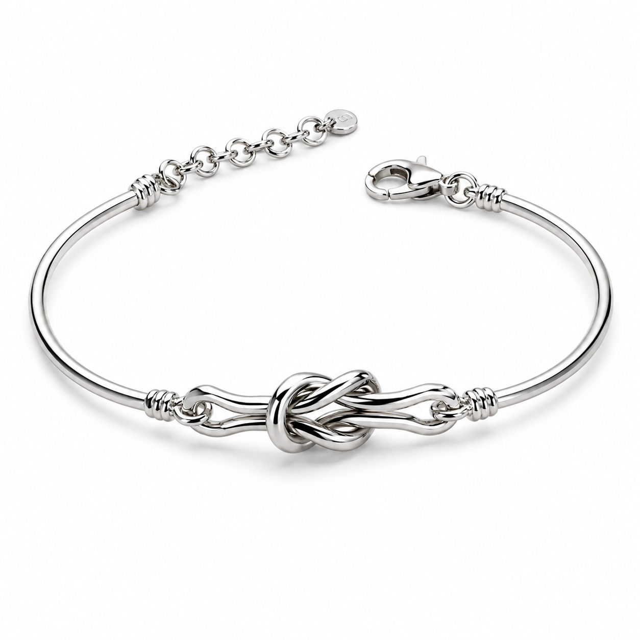 Knoten Design Armband 925er Sterling Silber Massiv Verstellbar