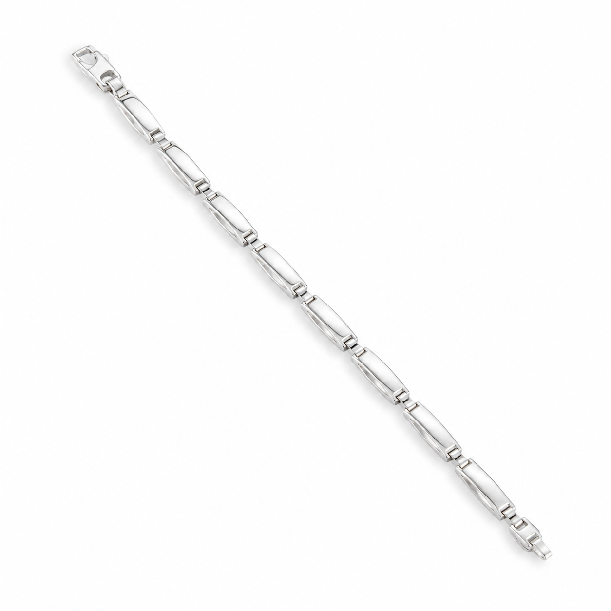 Schlichtes Armband mit Platten 5,5 mm 925er Sterling Silber Massiv