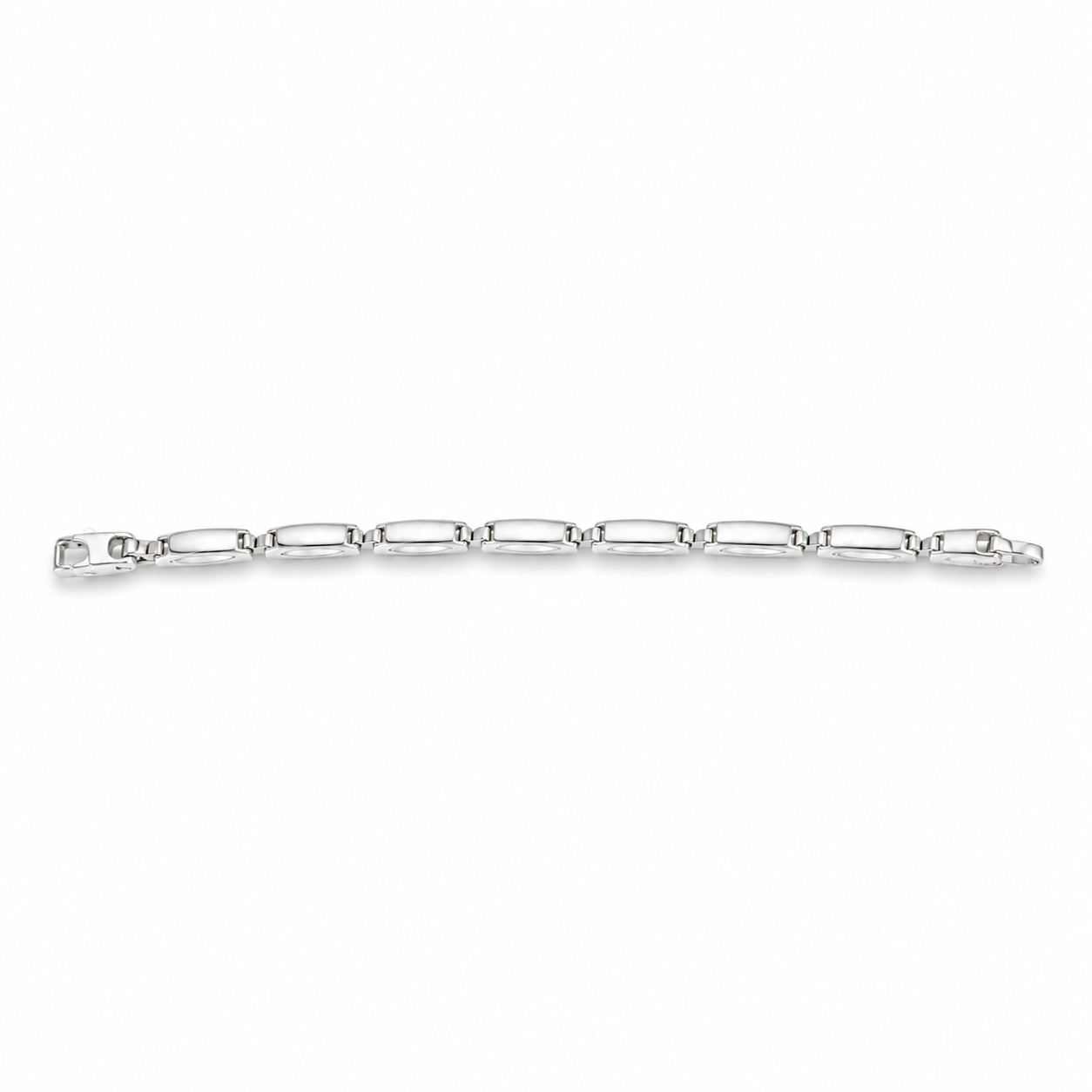 Schlichtes Armband mit Platten 5,5 mm 925er Sterling Silber Massiv