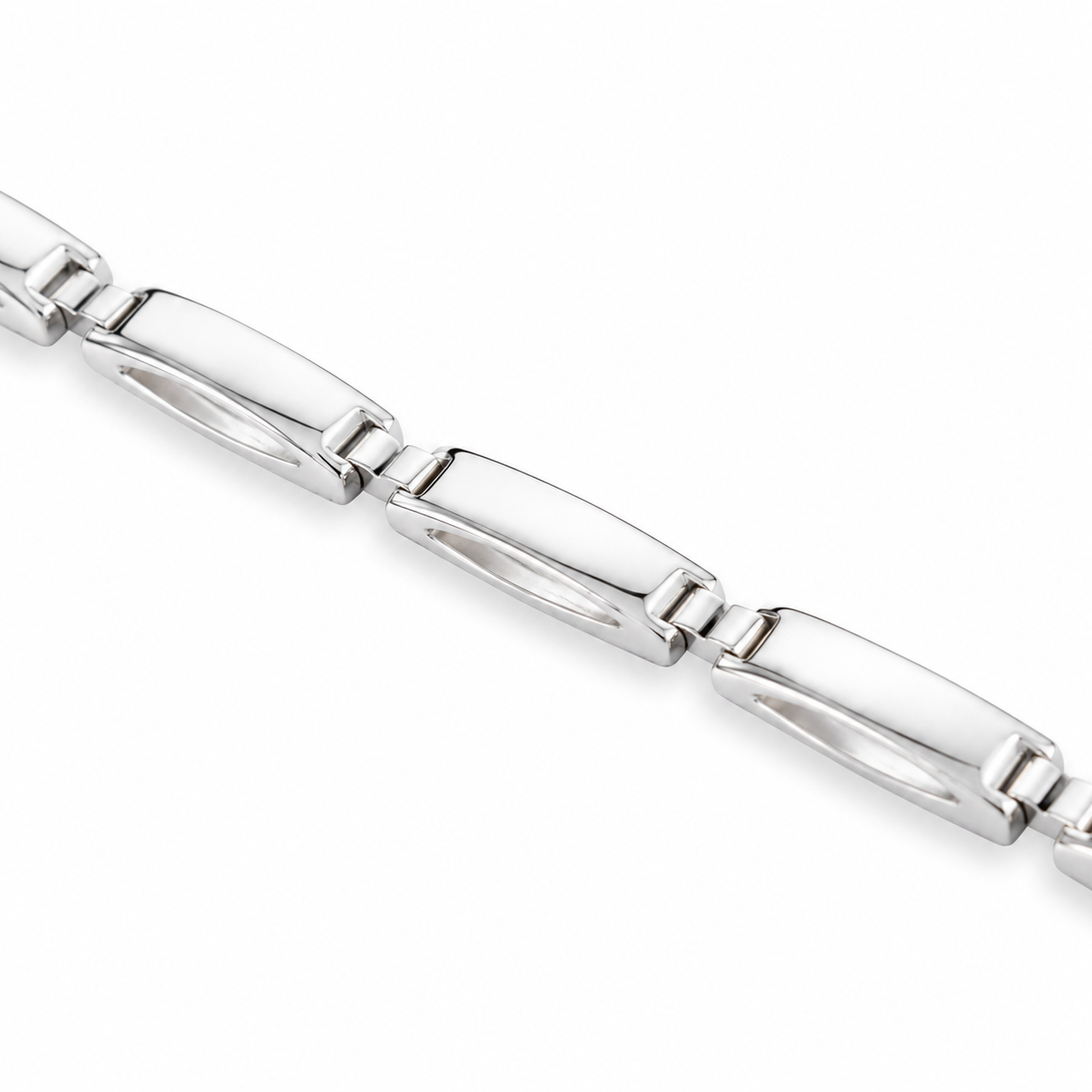 Schlichtes Armband mit Platten 5,5 mm 925er Sterling Silber Massiv
