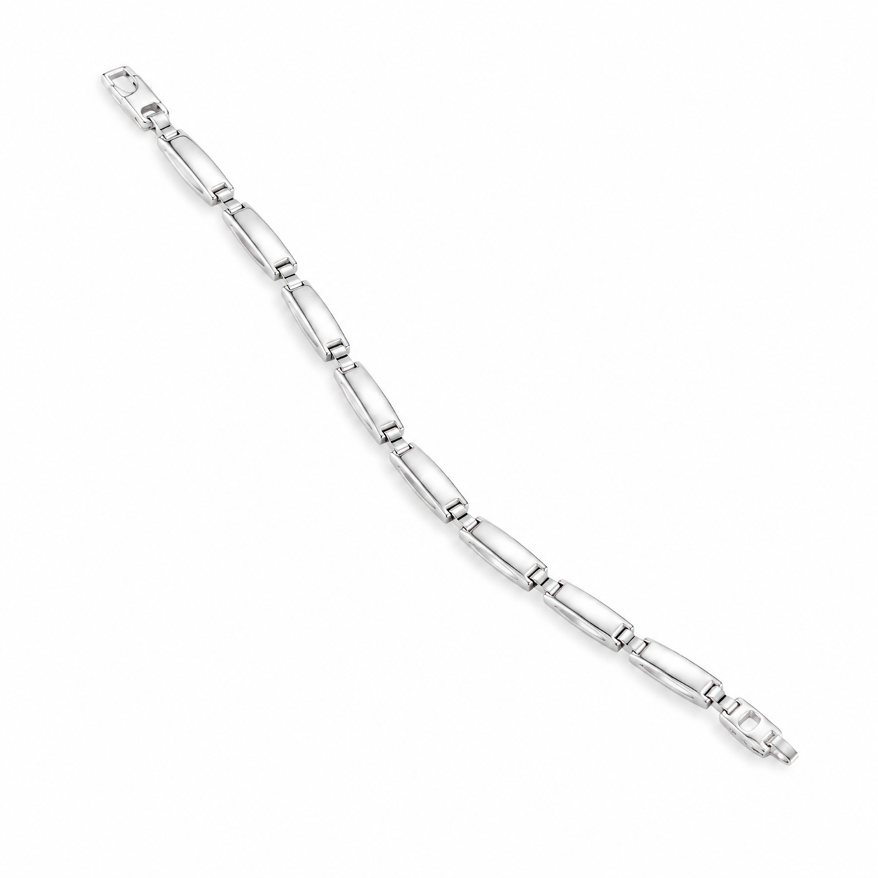 Schlichtes Armband mit Platten 5,5 mm 925er Sterling Silber Massiv