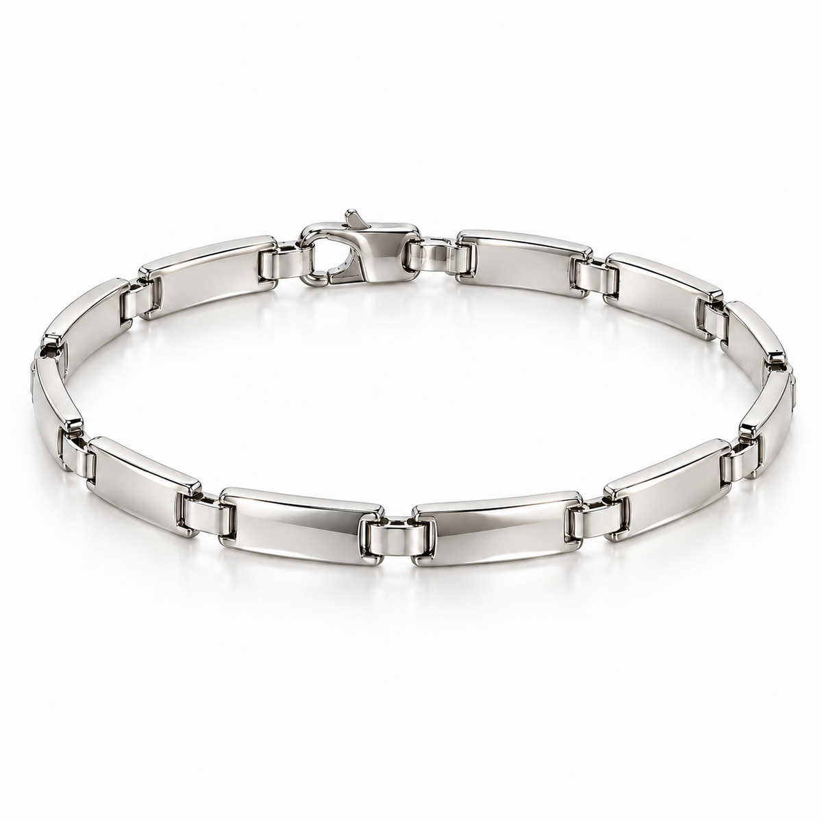 Klassisches Gliederarmband 925er Sterling Silber Rhodiniert