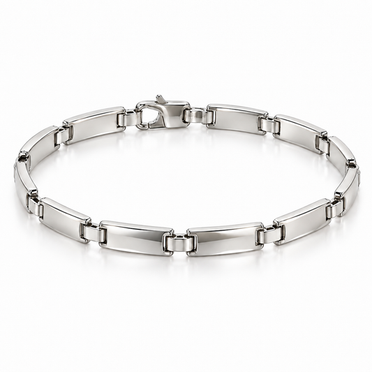 Klassisches Gliederarmband 925er Sterling Silber Rhodiniert