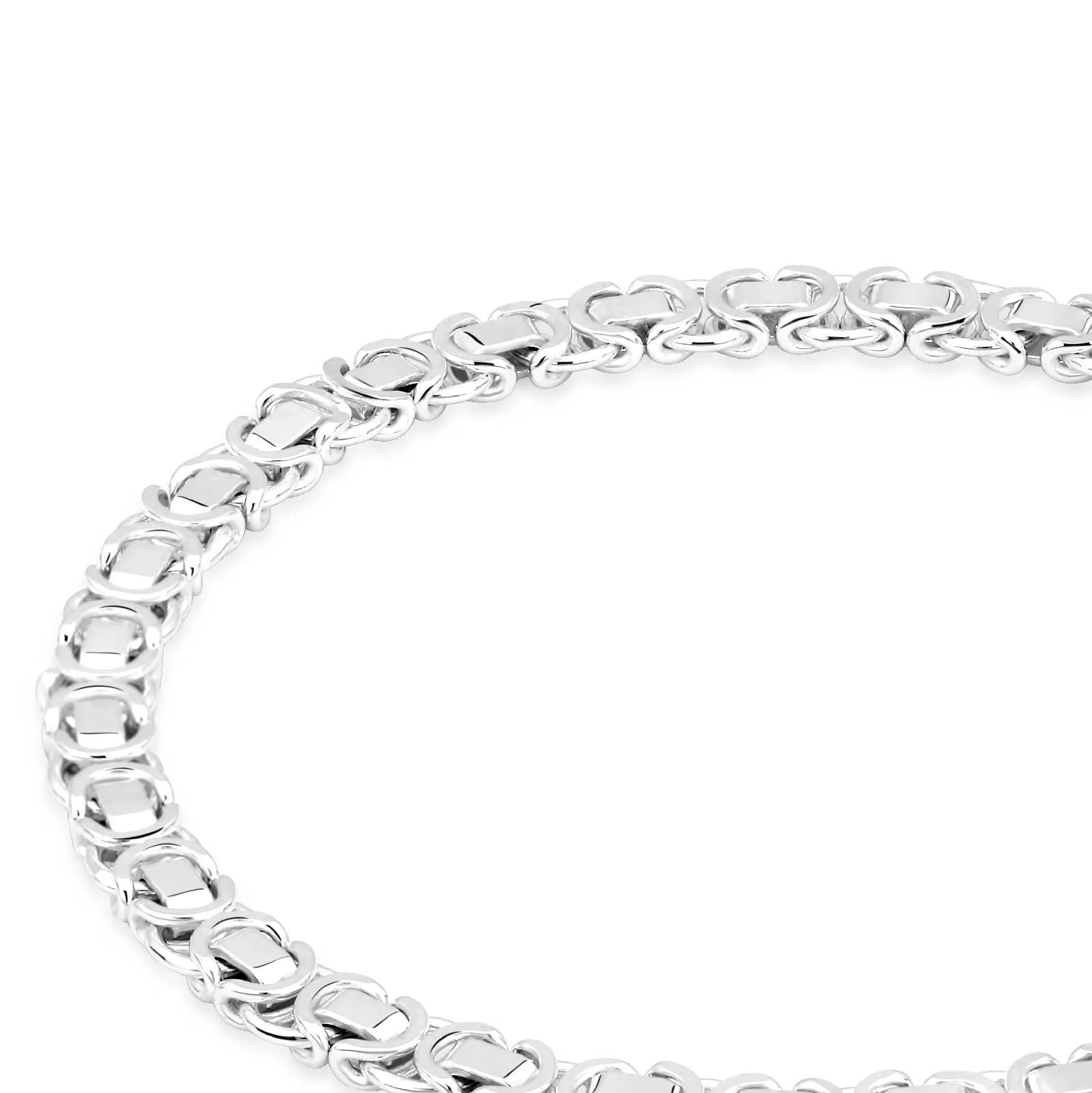 Königsarmband Flach 5mm 925er Silber – Tony Fein