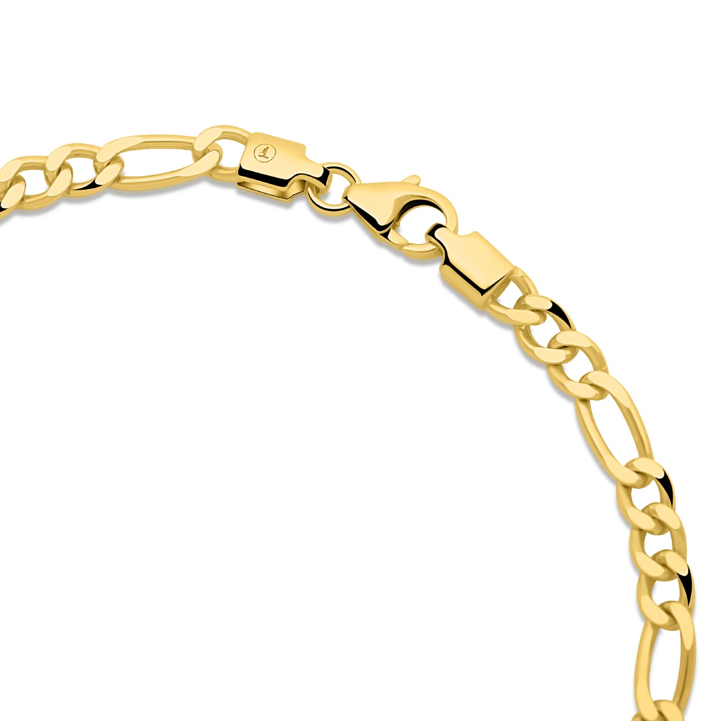 Figaroarmband 4 mm 585er Vergoldet