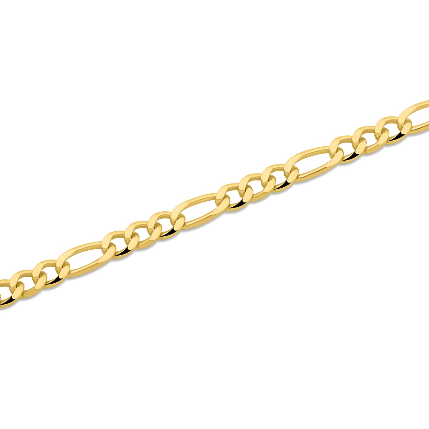 Figaroarmband 4 mm 585er Vergoldet