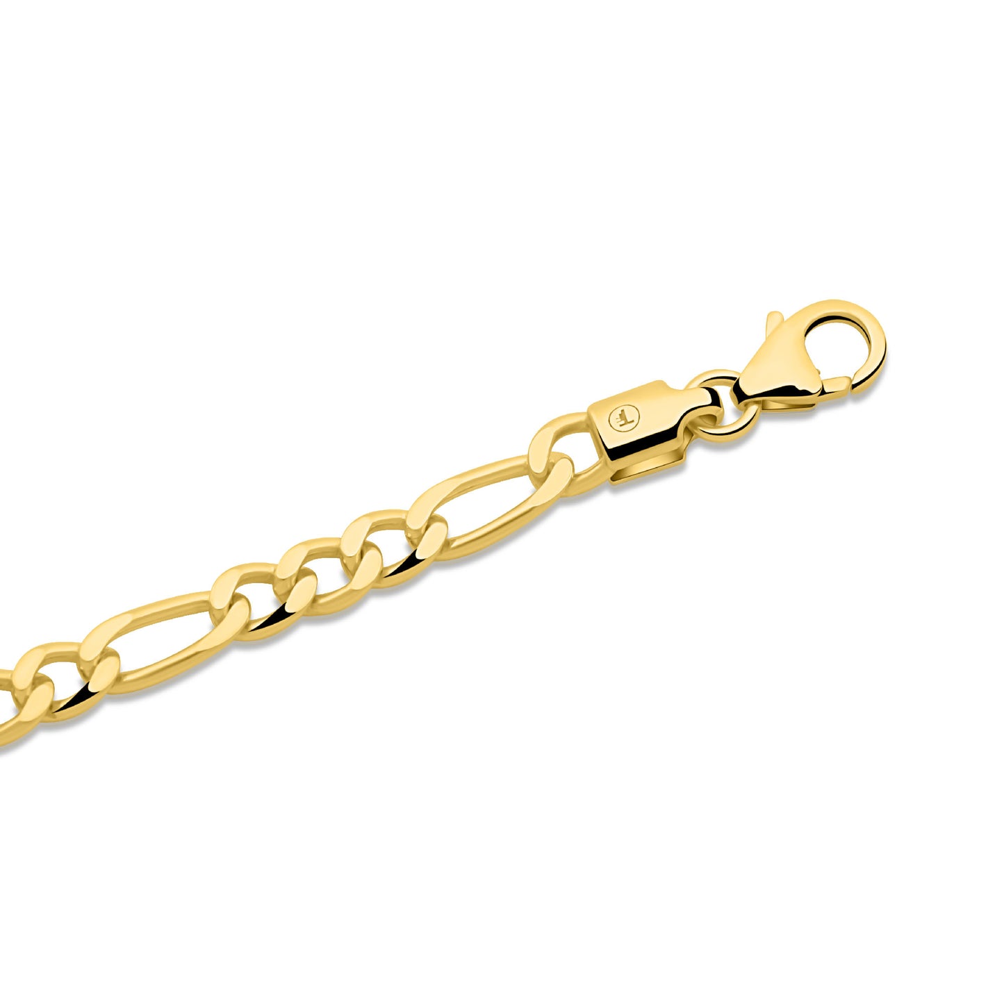 Figaroarmband 4 mm 585er Vergoldet