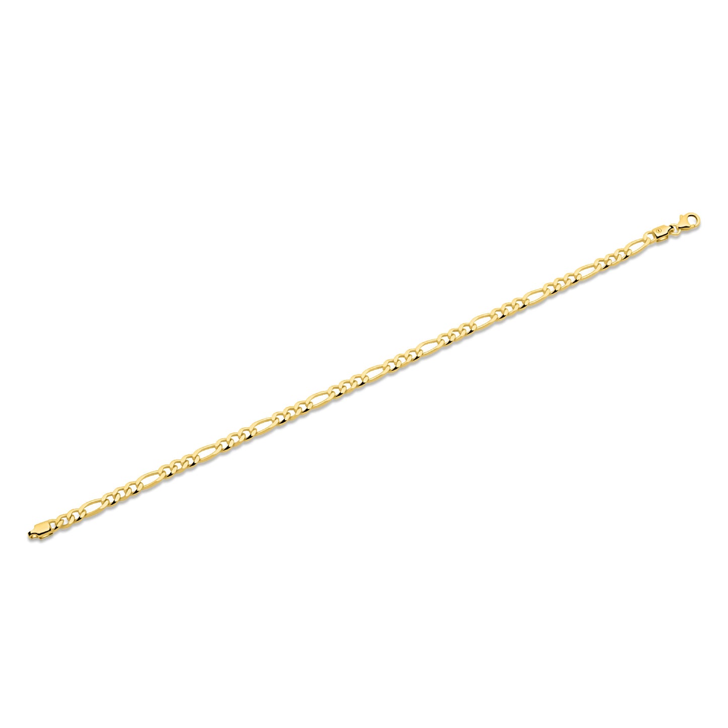 Figaroarmband 4 mm 585er Vergoldet