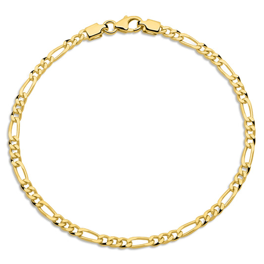 Figaroarmband 3 mm 585er Vergoldet