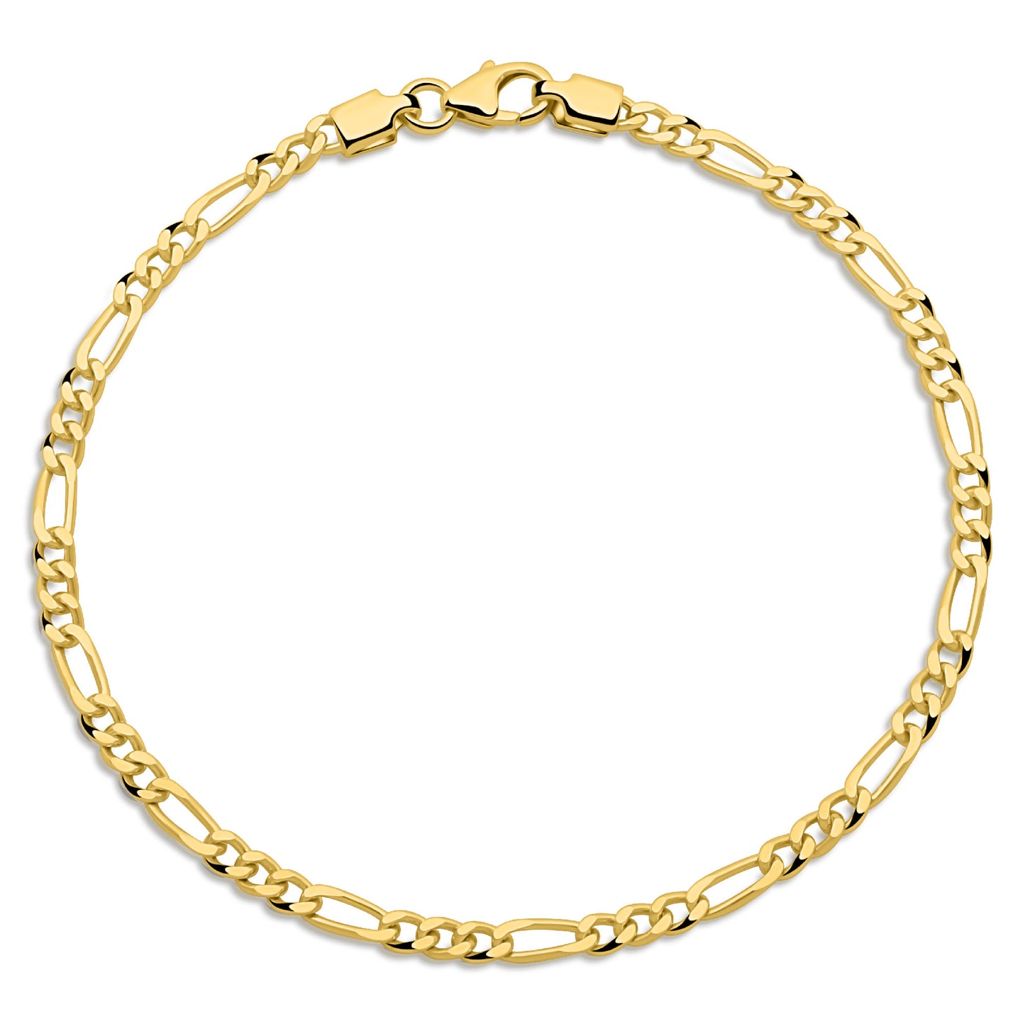 Figaroarmband 3 mm 585er Vergoldet