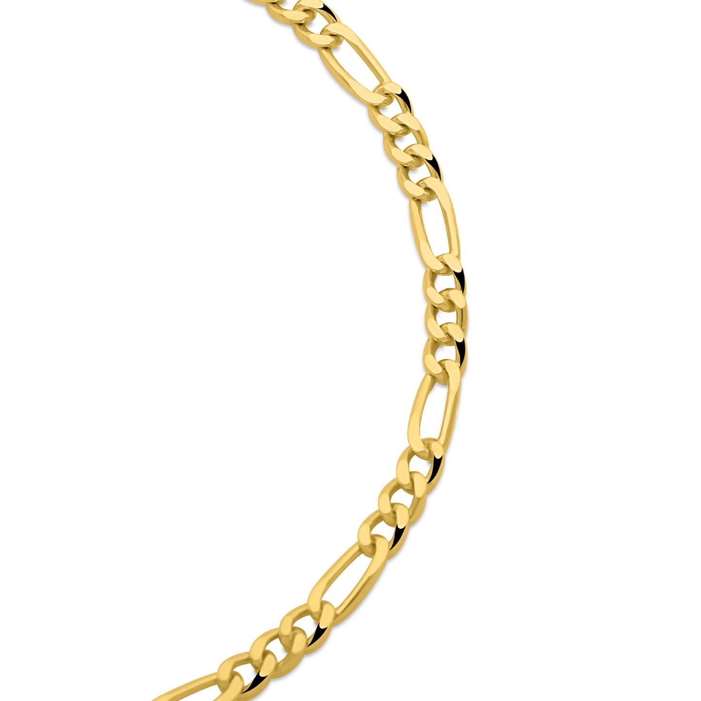 Figarokette 3 mm 585er Vergoldet