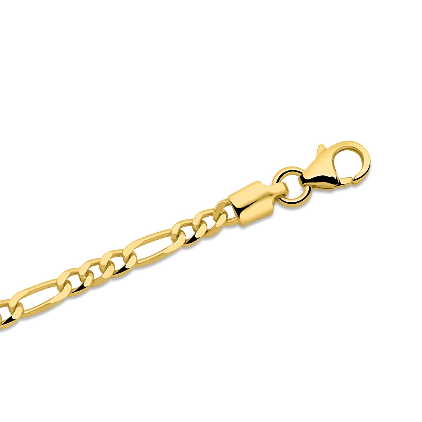 Figaroarmband 3 mm 585er Vergoldet