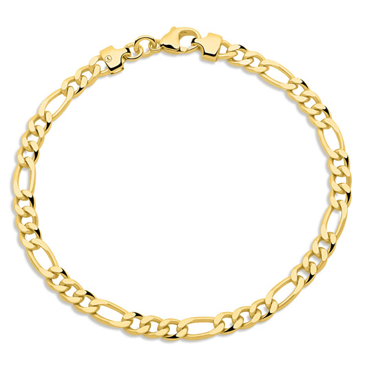 Figaroarmband 4,6 mm 585er Vergoldet