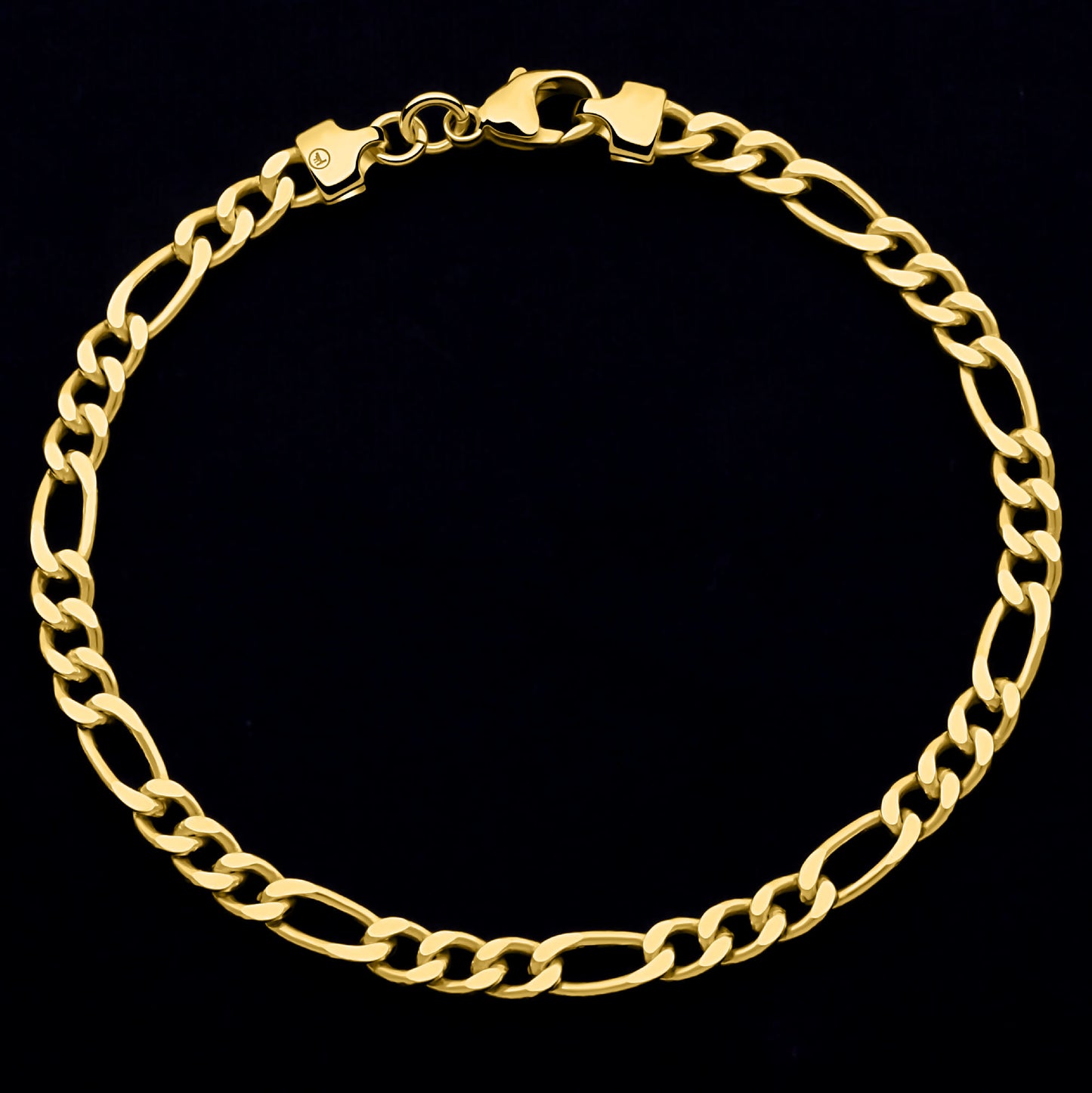 Figaroarmband 4,6 mm 585er Vergoldet