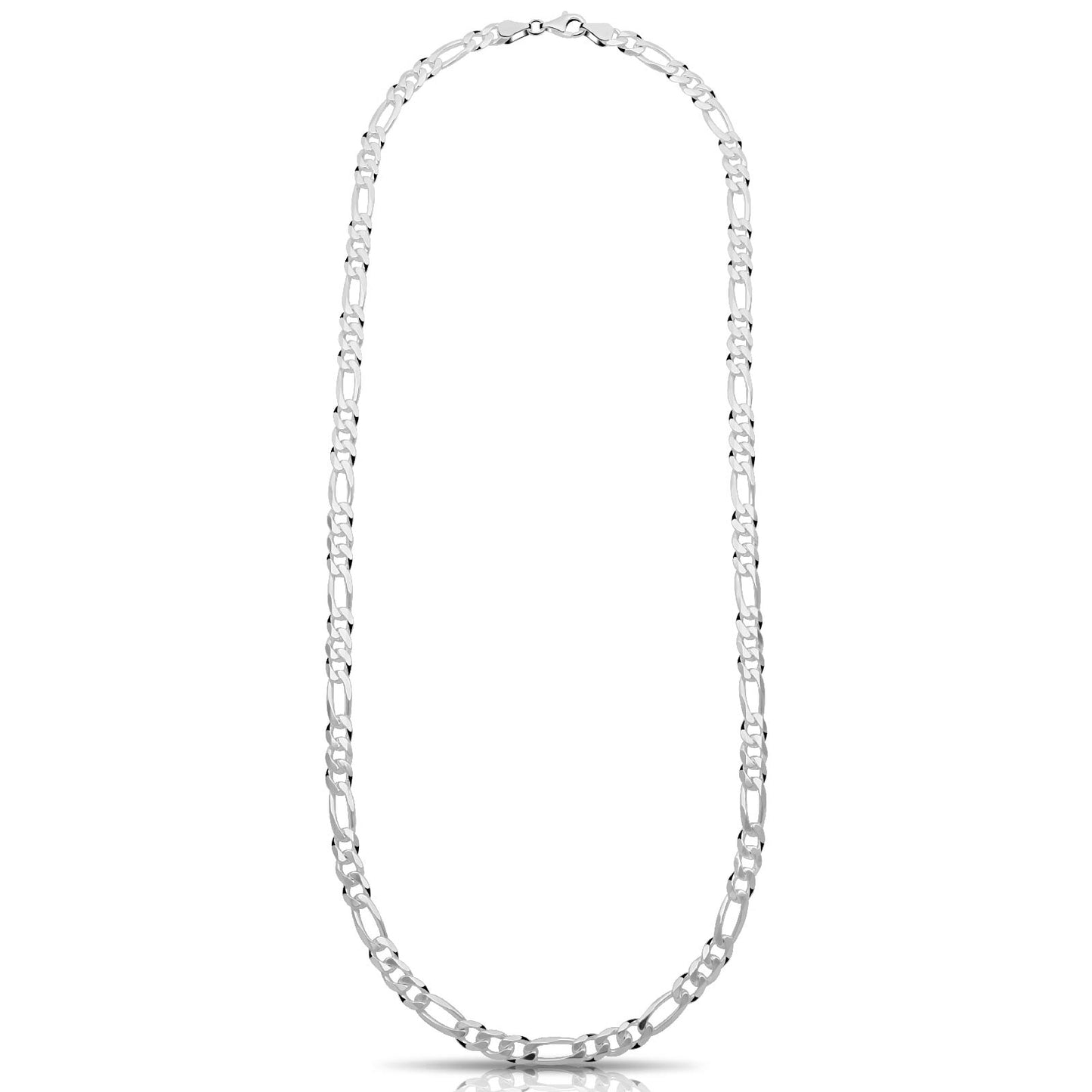 Figarokette 6 mm 925er Sterling Silber Massiv