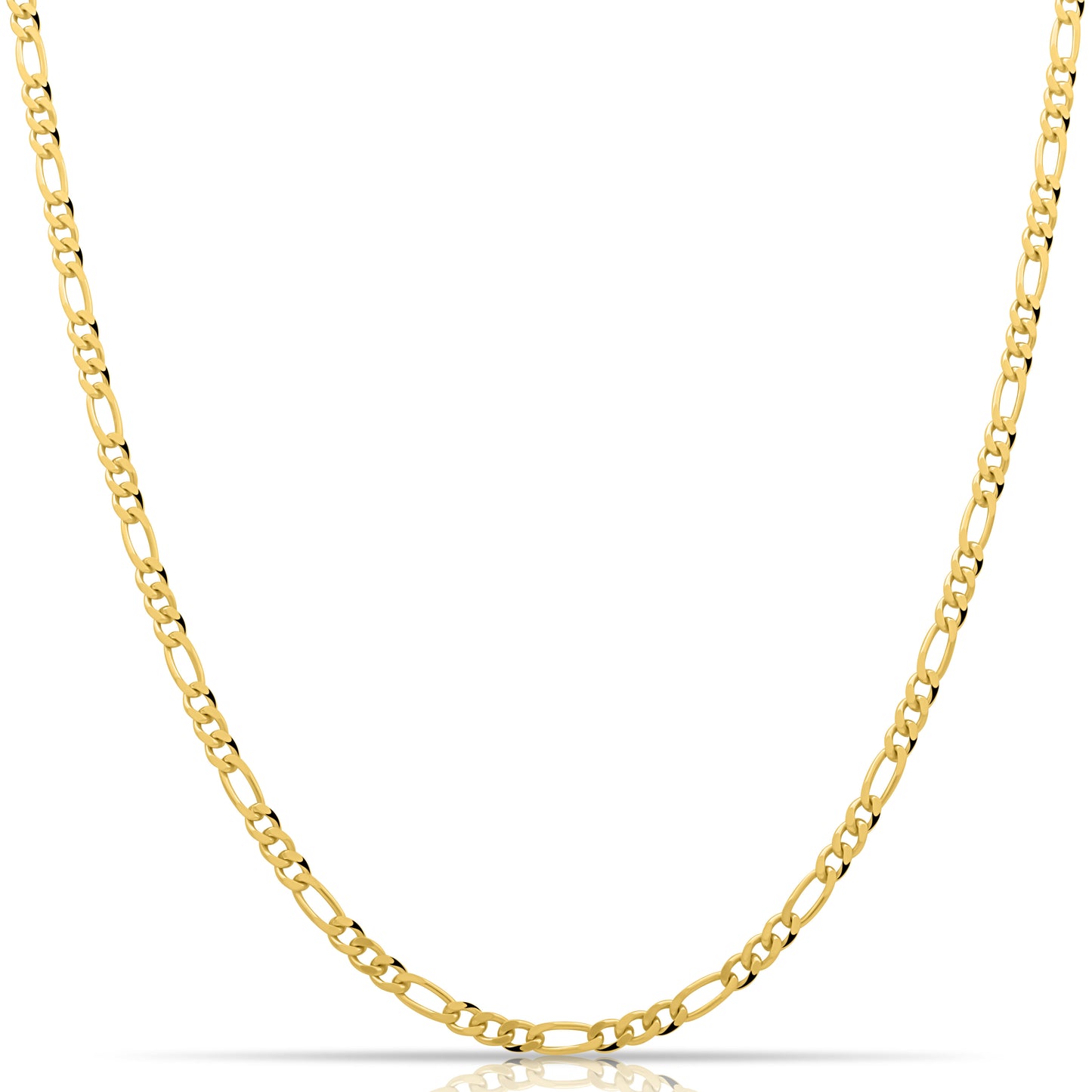 Figarokette 3 mm 585er Vergoldet