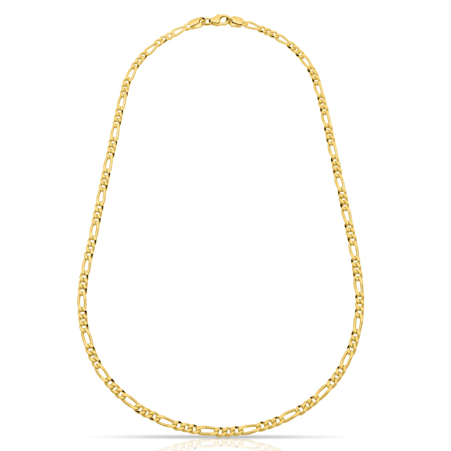 Figarokette 3 mm 585er Vergoldet