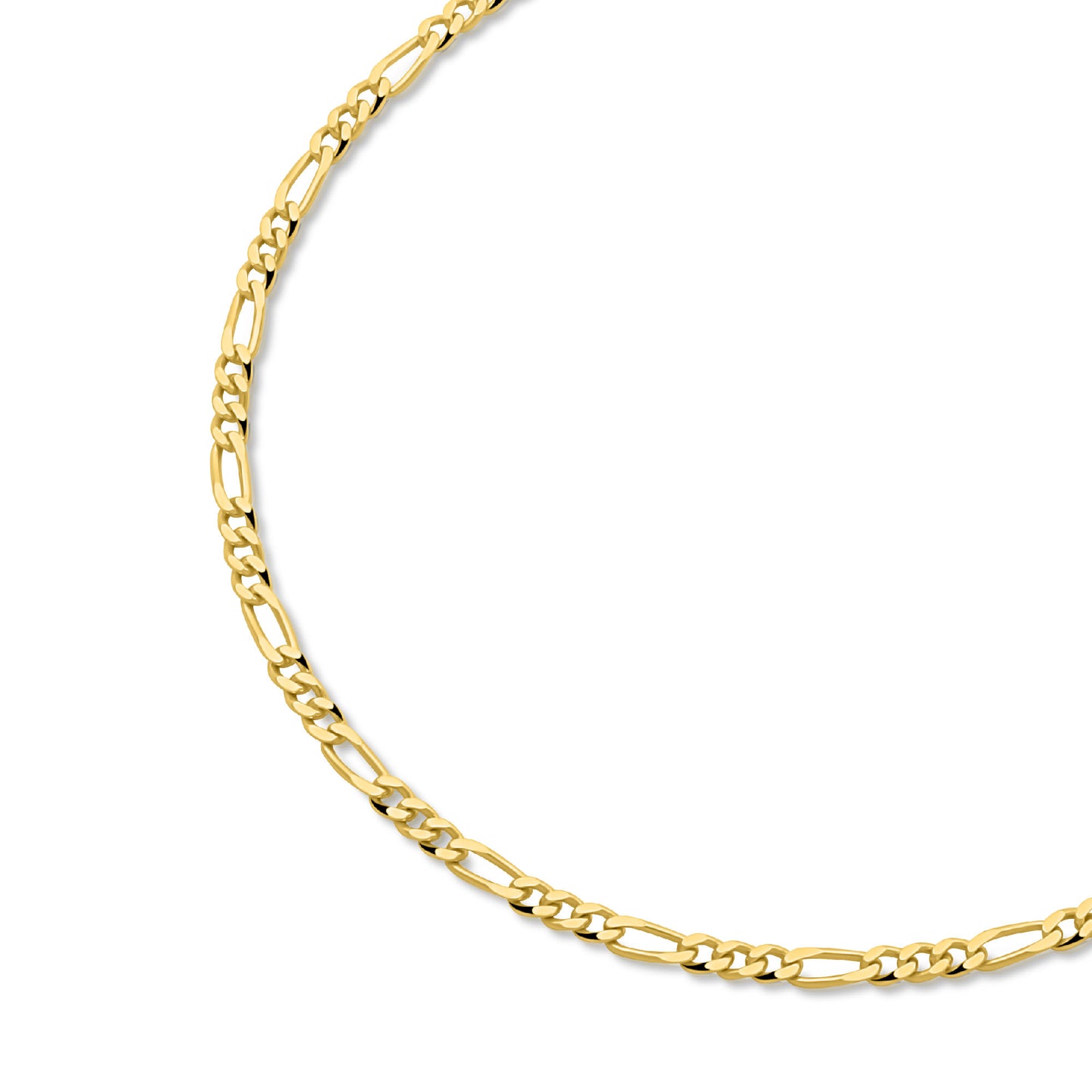 Figarokette 3 mm 585er Vergoldet