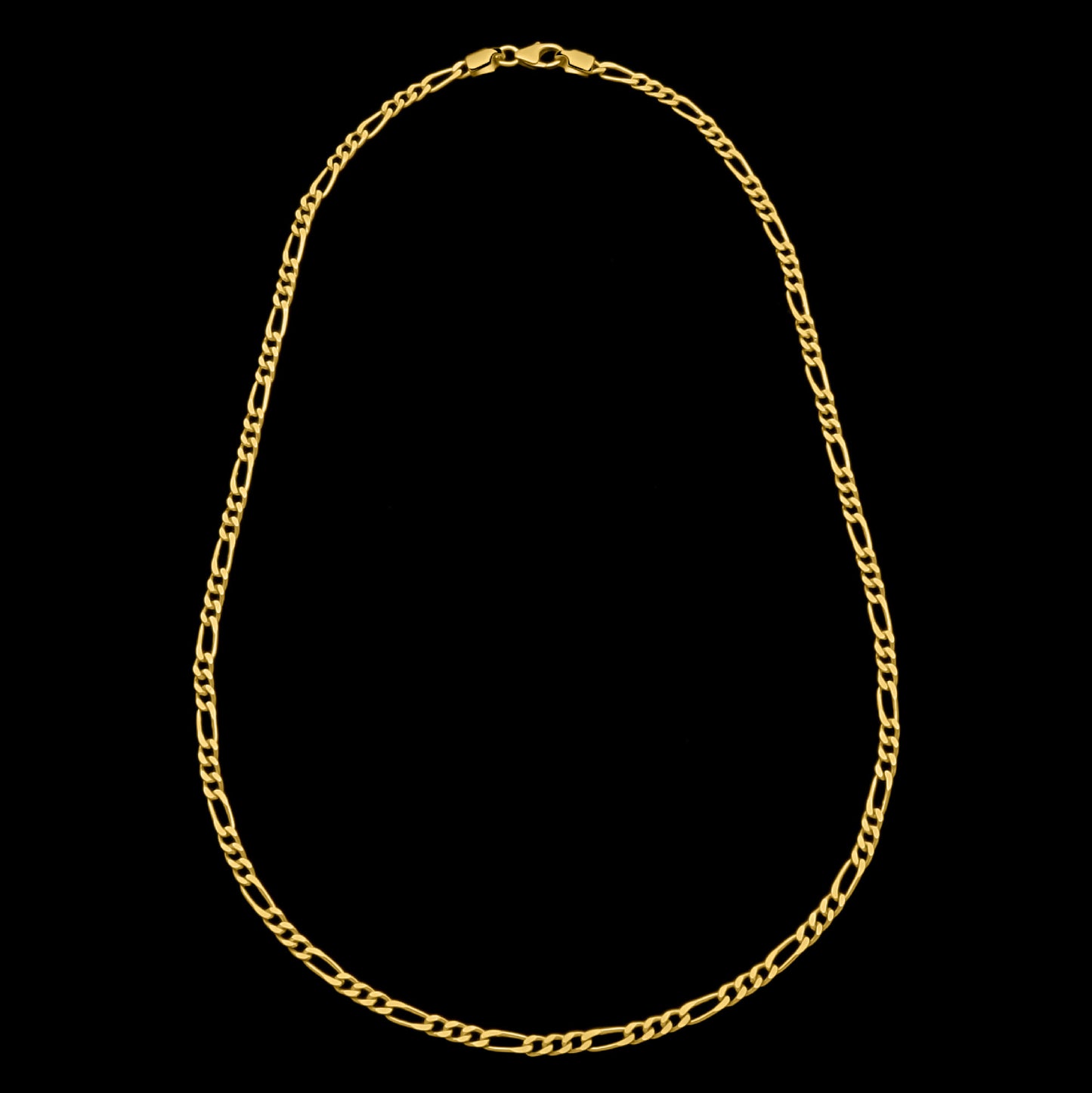 Figarokette 3 mm 585er Vergoldet