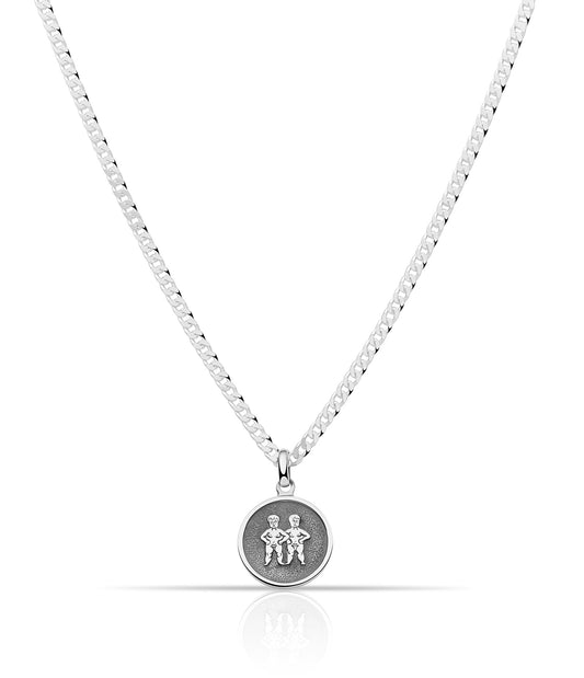 Sternzeichenanhänger Zwillinge 925er Sterling Silber Massiv