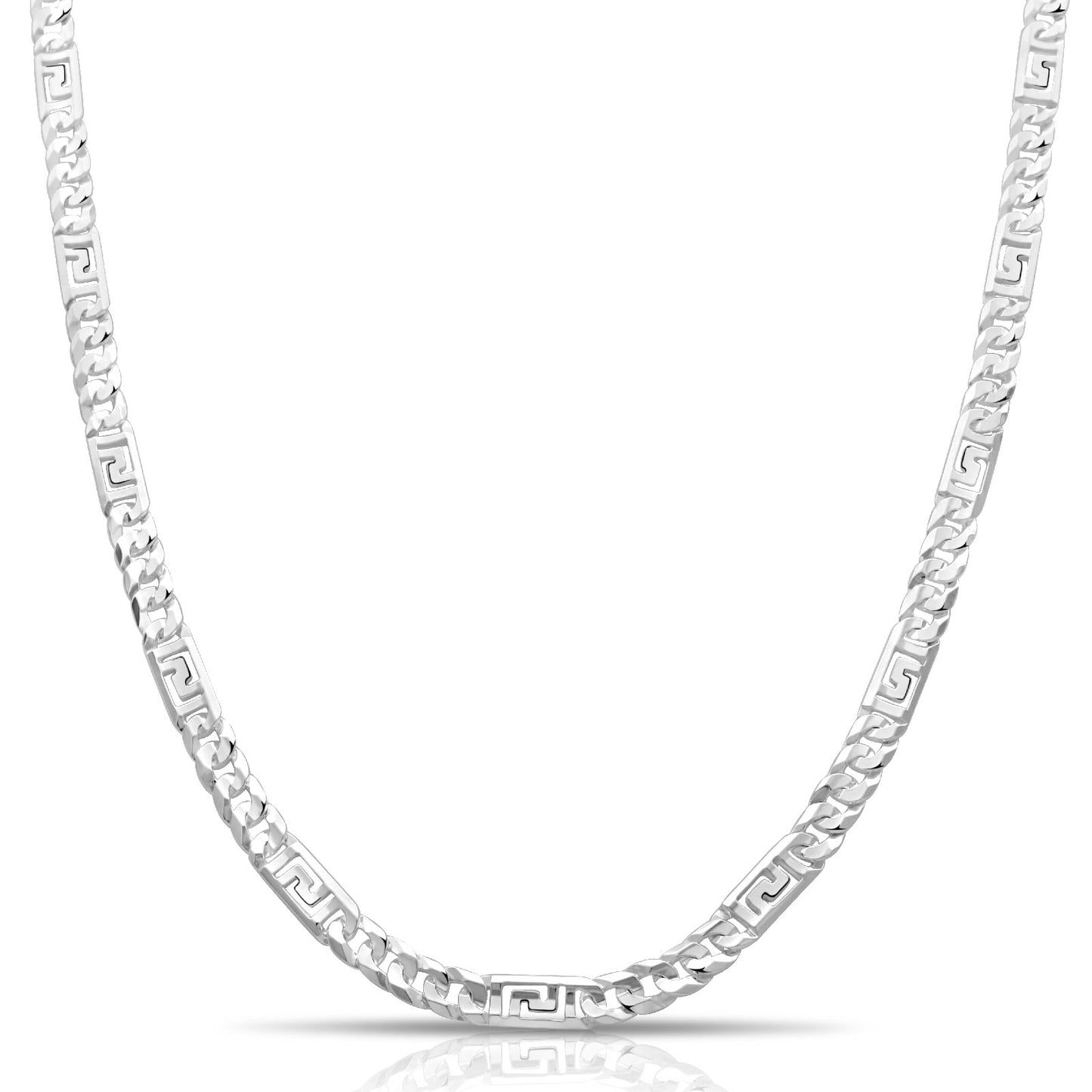 Griechische Panzerkette 6 mm 925er Sterling Silber Massiv
