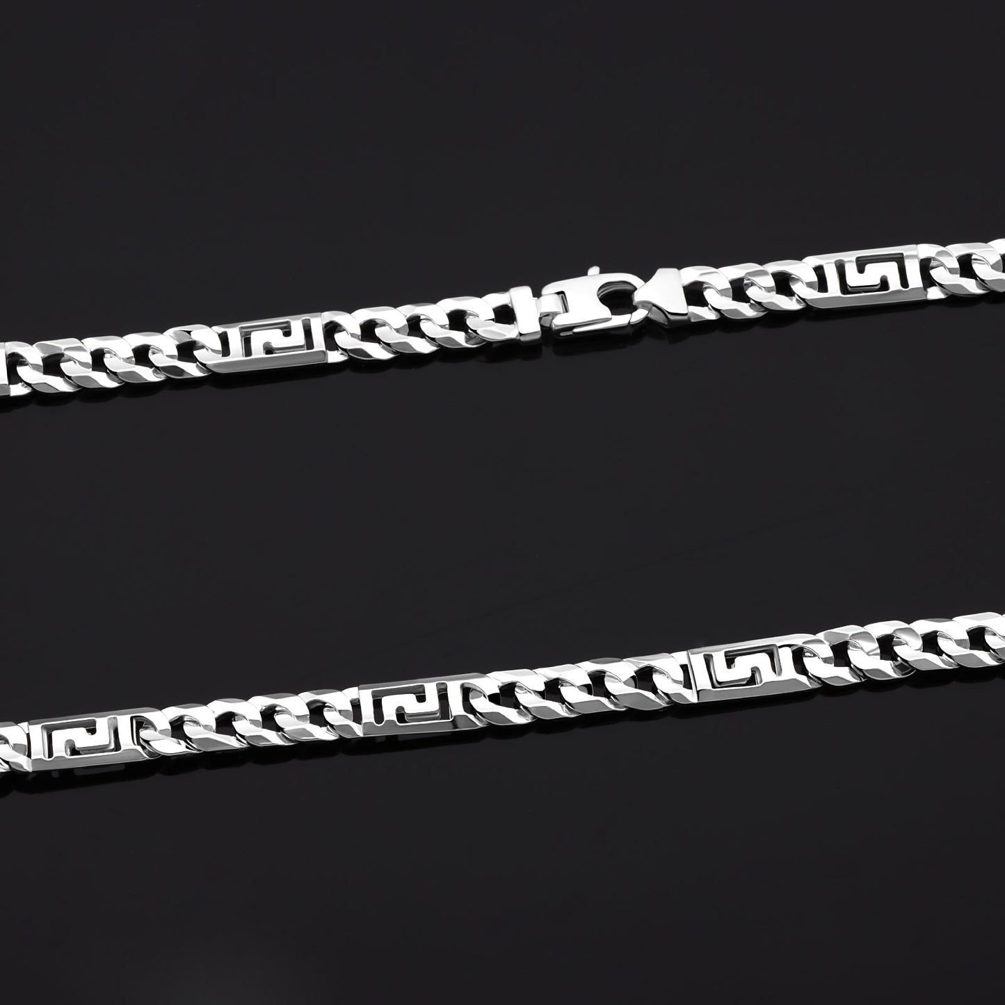 Griechische Panzerkette 6 mm 925er Sterling Silber Massiv