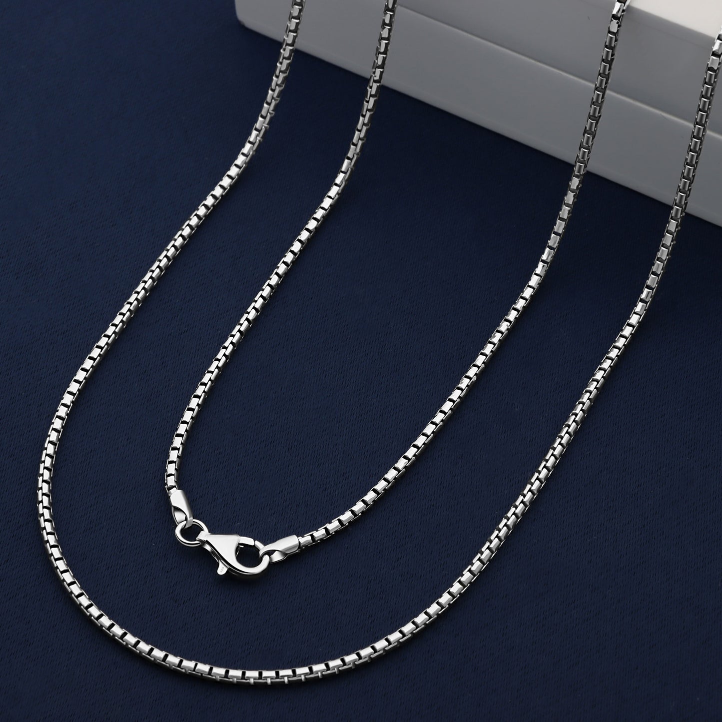 Venezianerkette Rund 2 mm Rhodiniert 925er Sterling Silber Massiv