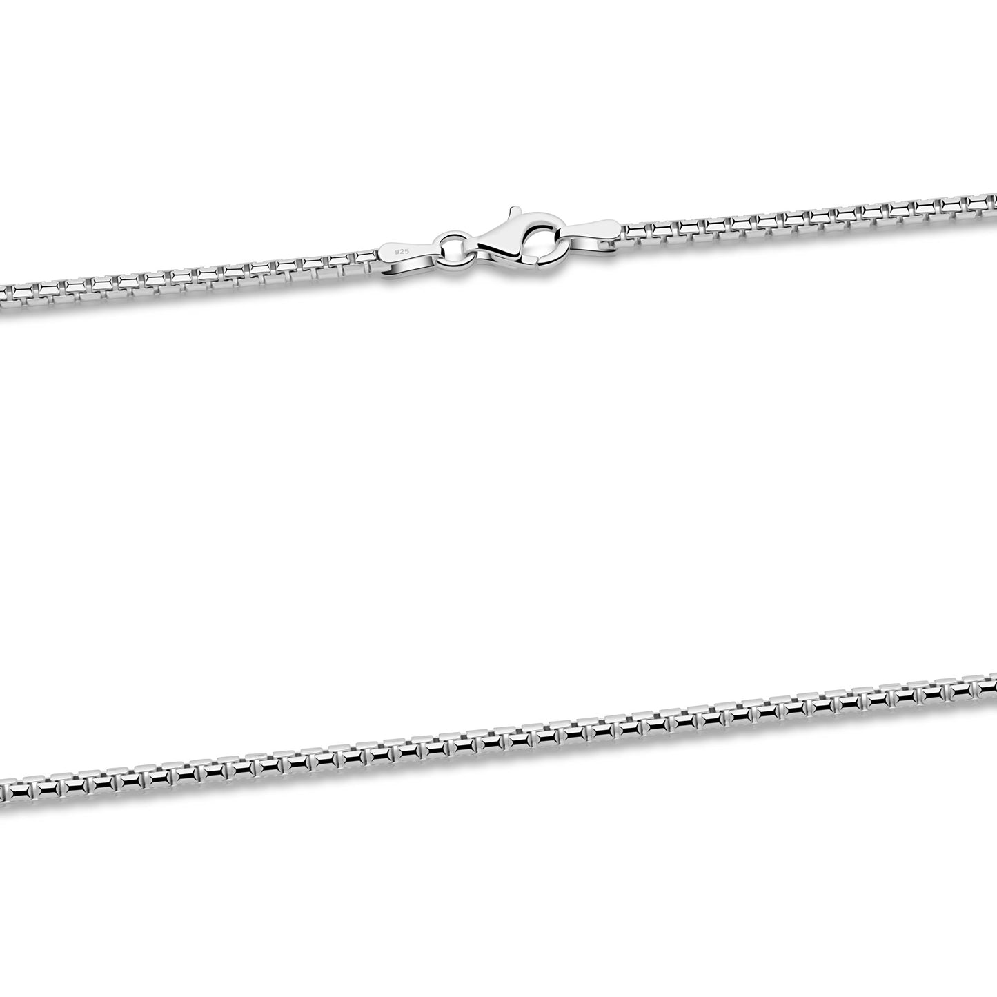 Venezianerkette Rund 2 mm Rhodiniert 925er Sterling Silber Massiv