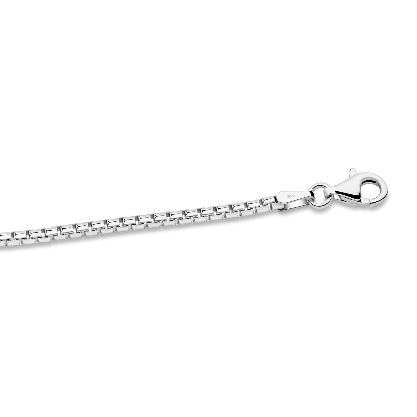 Venezianerkette Rund 2 mm Rhodiniert 925er Sterling Silber Massiv