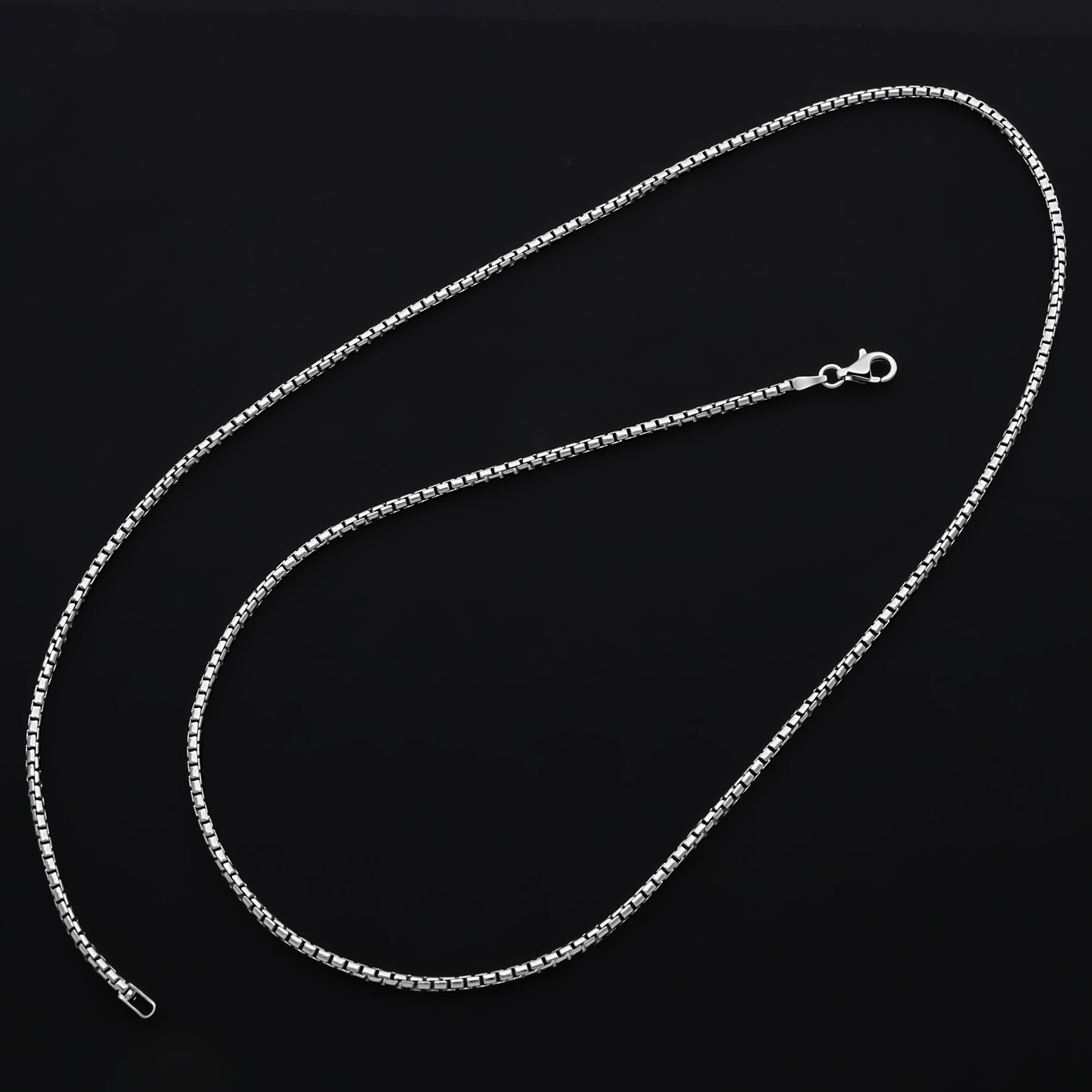 Venezianerkette Rund 2 mm Rhodiniert 925er Sterling Silber Massiv