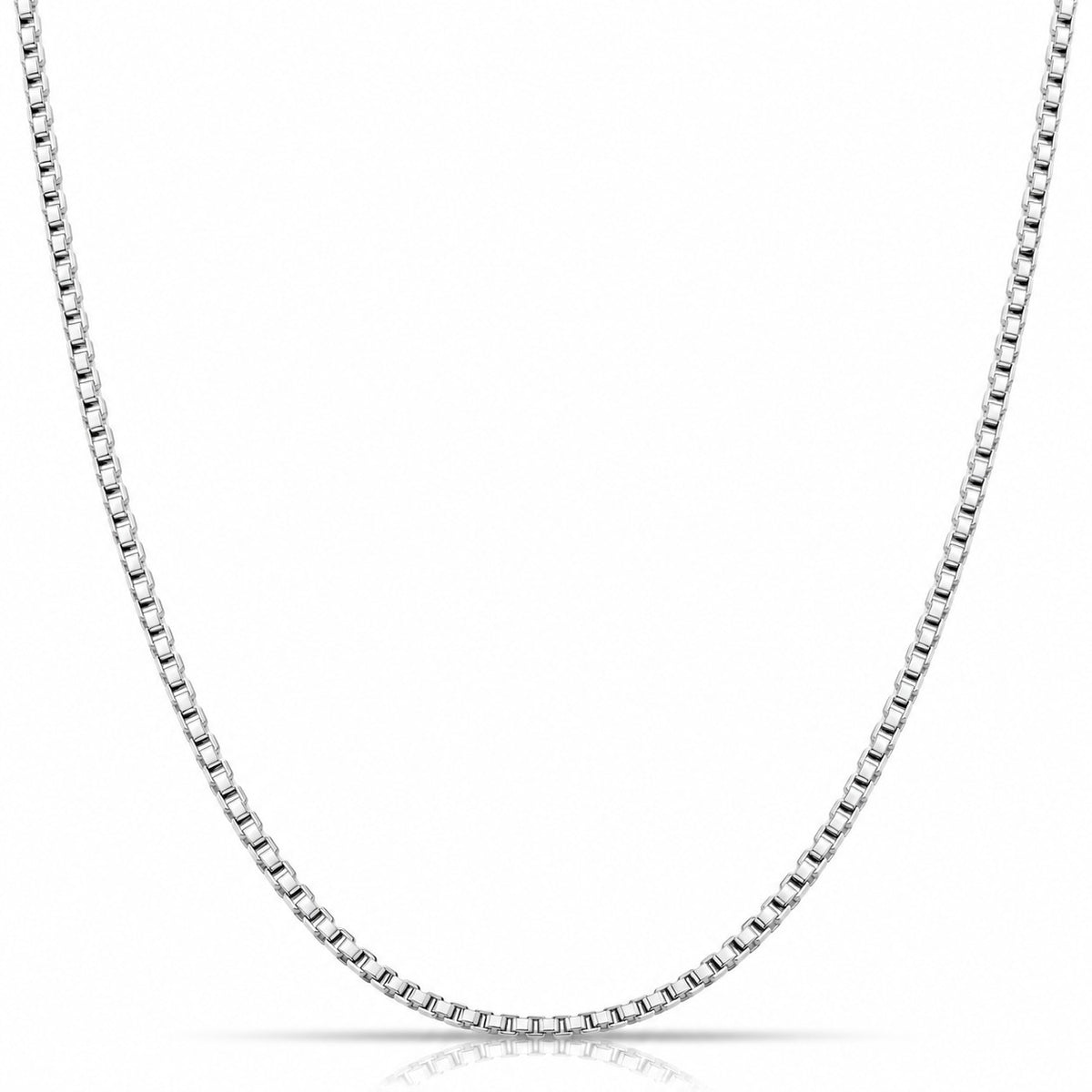 Venezianerkette 1,5 mm Rhodiniert 925er Sterling Silber Massiv
