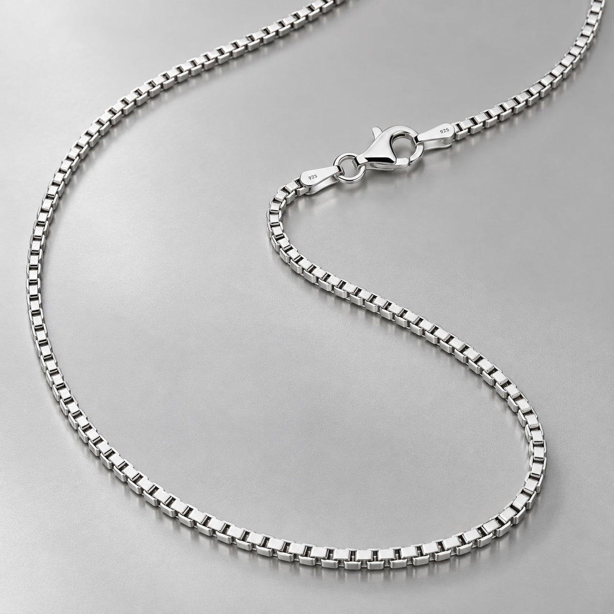 Venezianerkette 2 mm 925er Sterling Silber Massiv