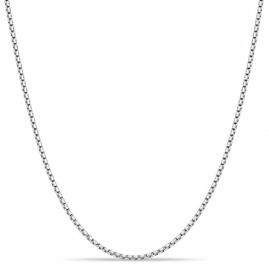 Venezianerkette Rund 1,5 mm Rhodiniert 925er Sterling Silber Diamantiert Italy