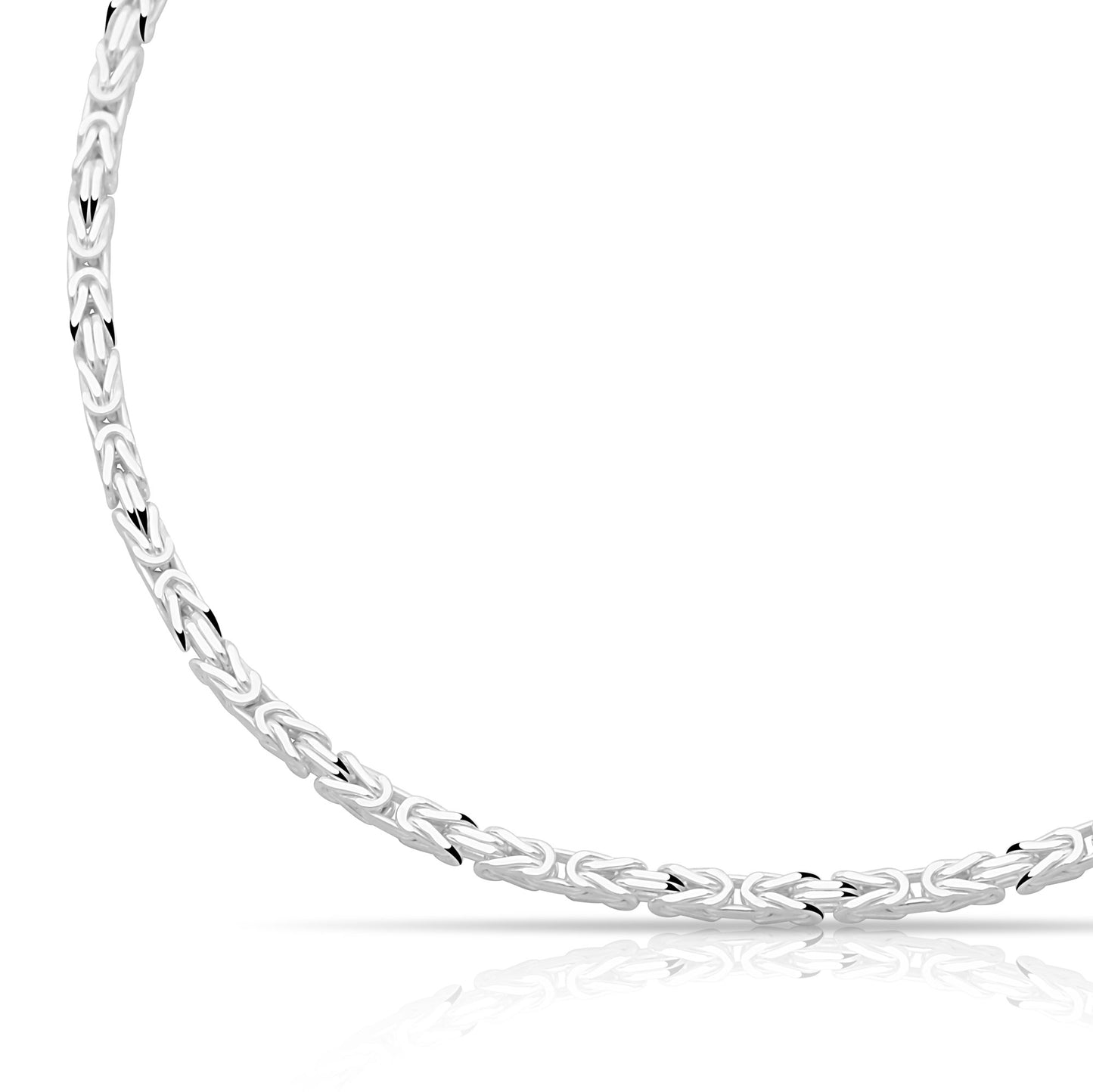 Königskette 1,8 mm 925er Sterling Silber Massiv