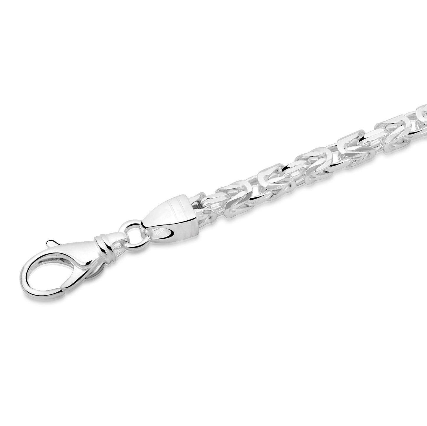 Königskette 4 mm 925er Sterling Silber Massiv