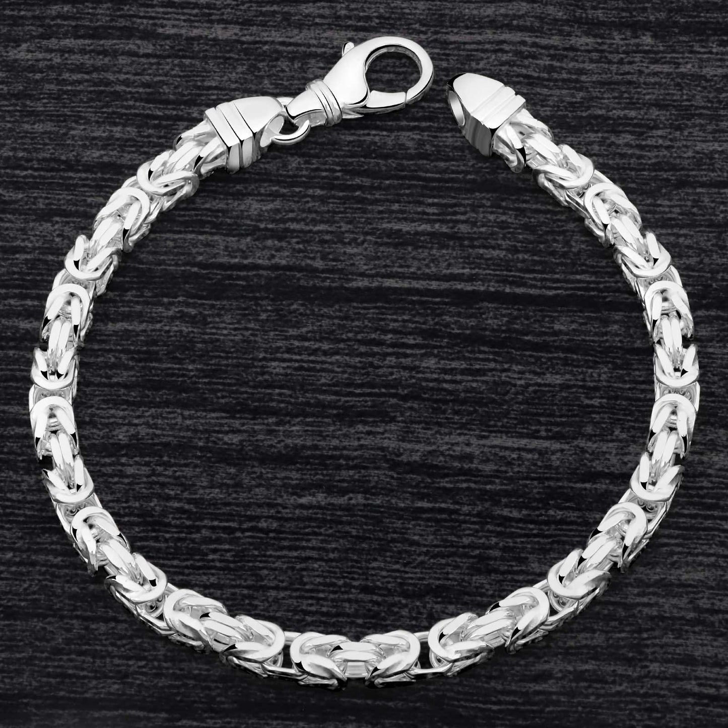Königsarmband 4 mm 925er Sterling Silber Massiv