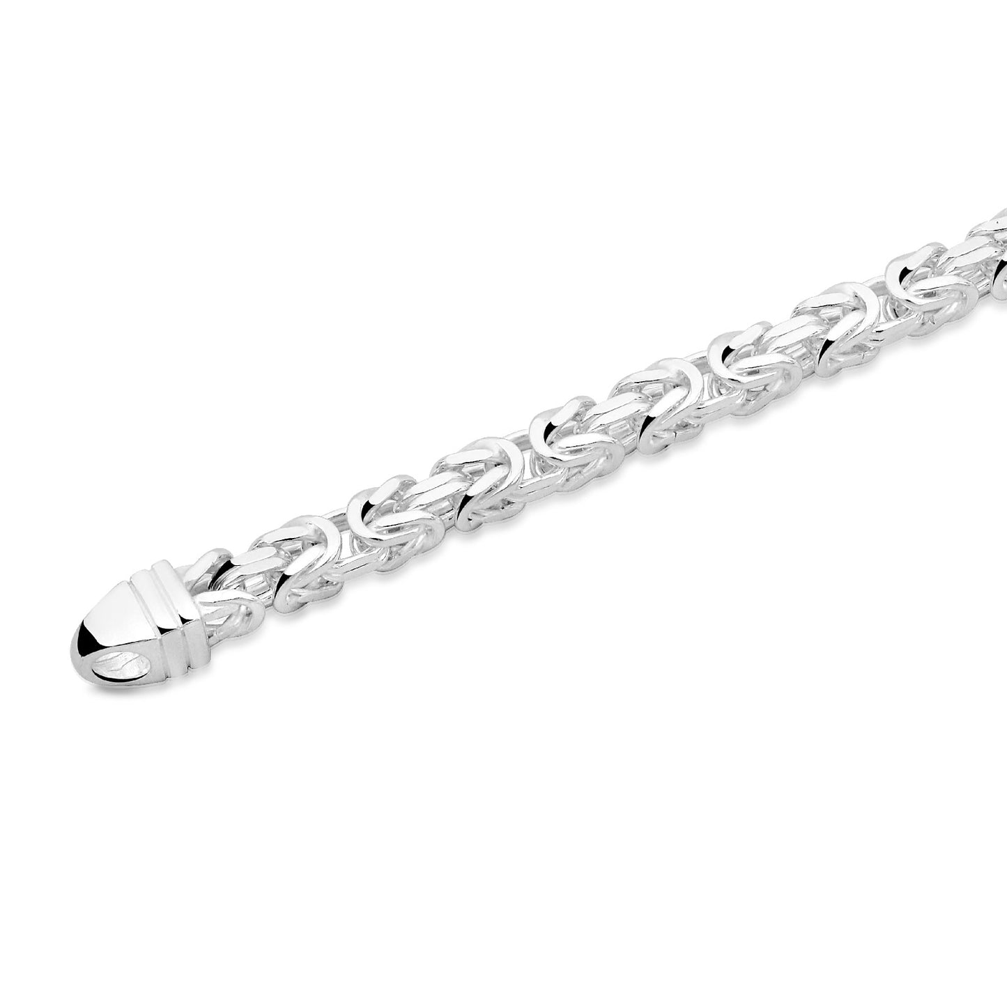Königsarmband 4 mm 925er Sterling Silber Massiv