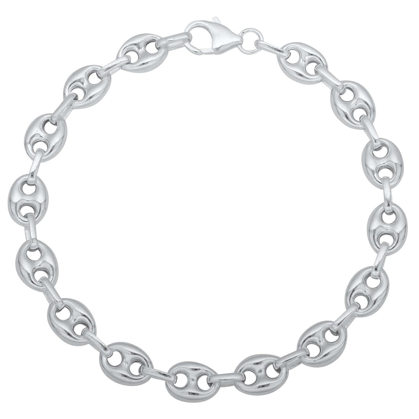 Kaffeebohnenarmband 8mm 925 Silber