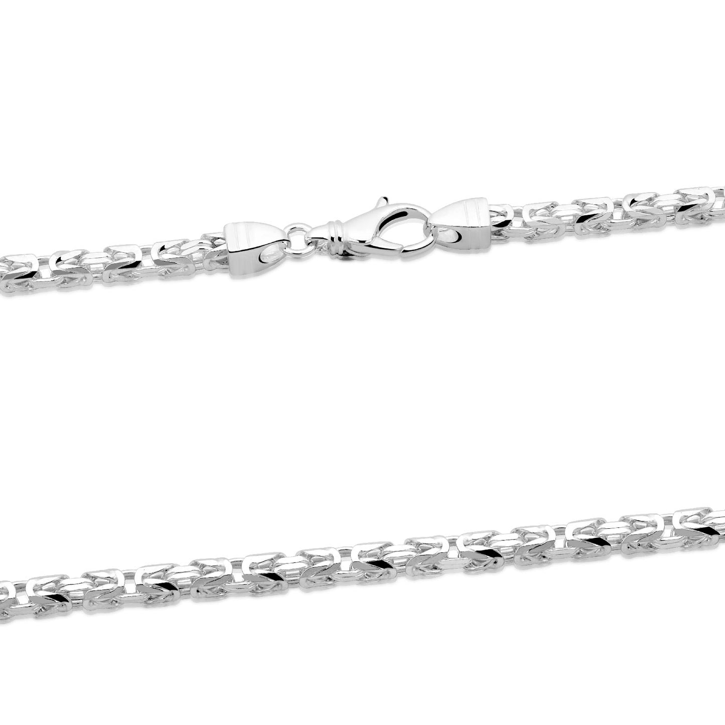 Königskette 4 mm 925er Sterling Silber Massiv