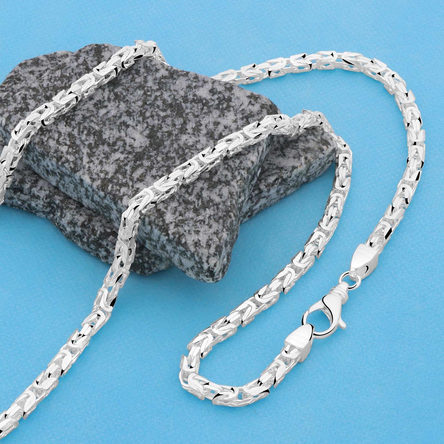 Königskette 3,8mm 925er Silber