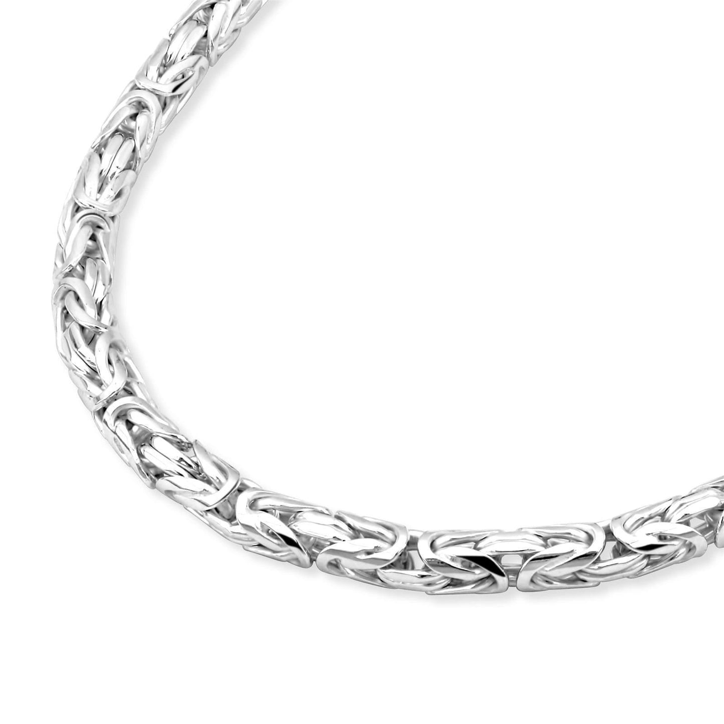 Königskette Rund 4 mm 925er Sterling Silber Massiv