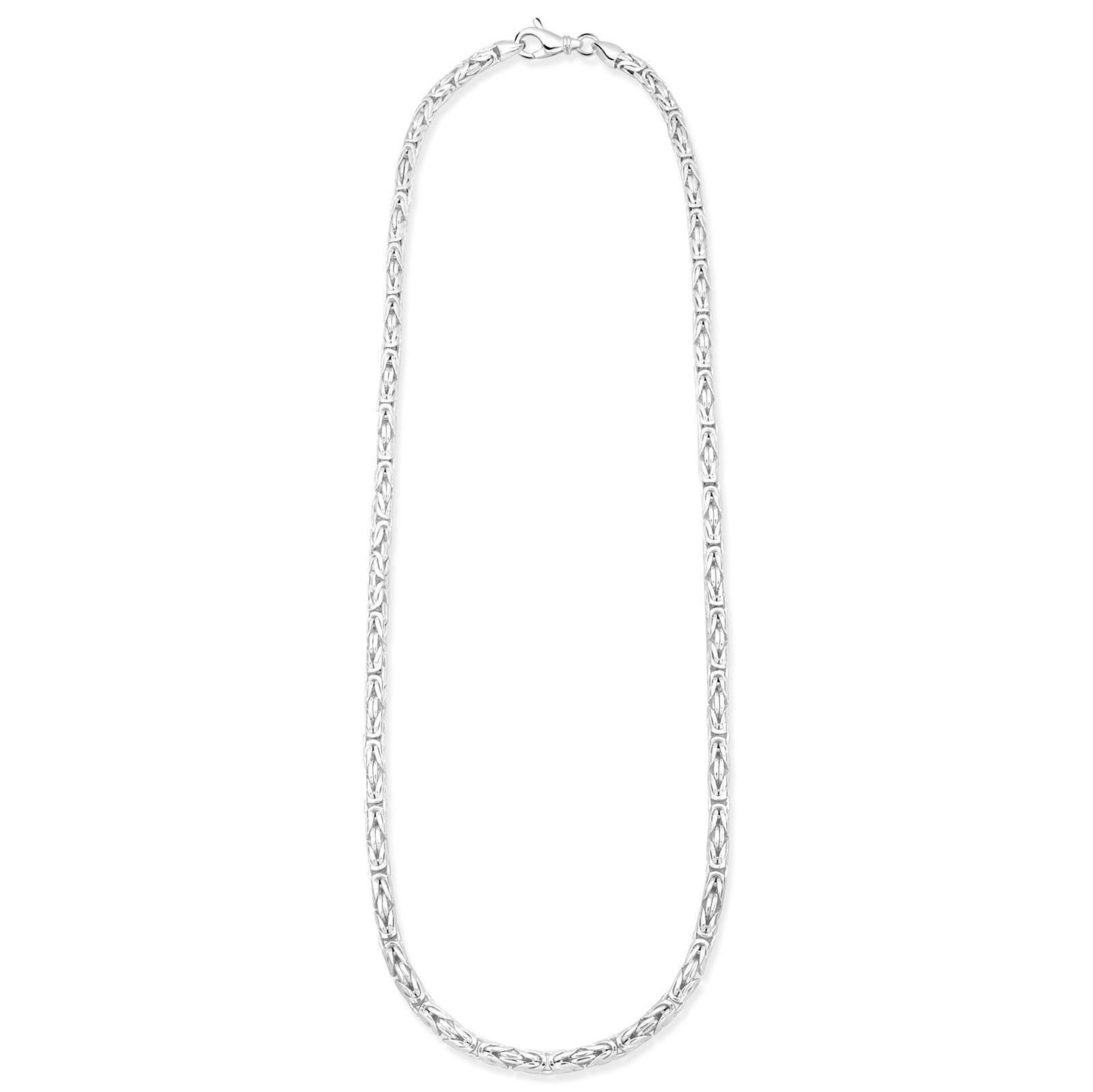 Königskette Rund 4 mm 925er Sterling Silber Massiv