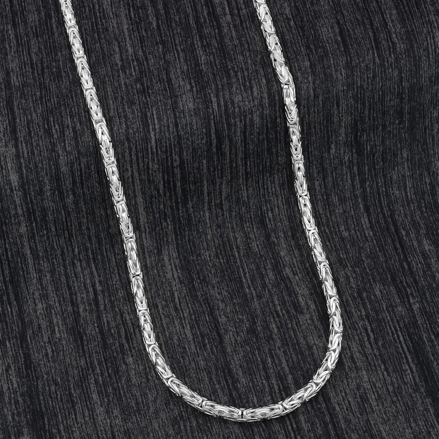 Königskette Rund 4 mm 925er Sterling Silber Massiv
