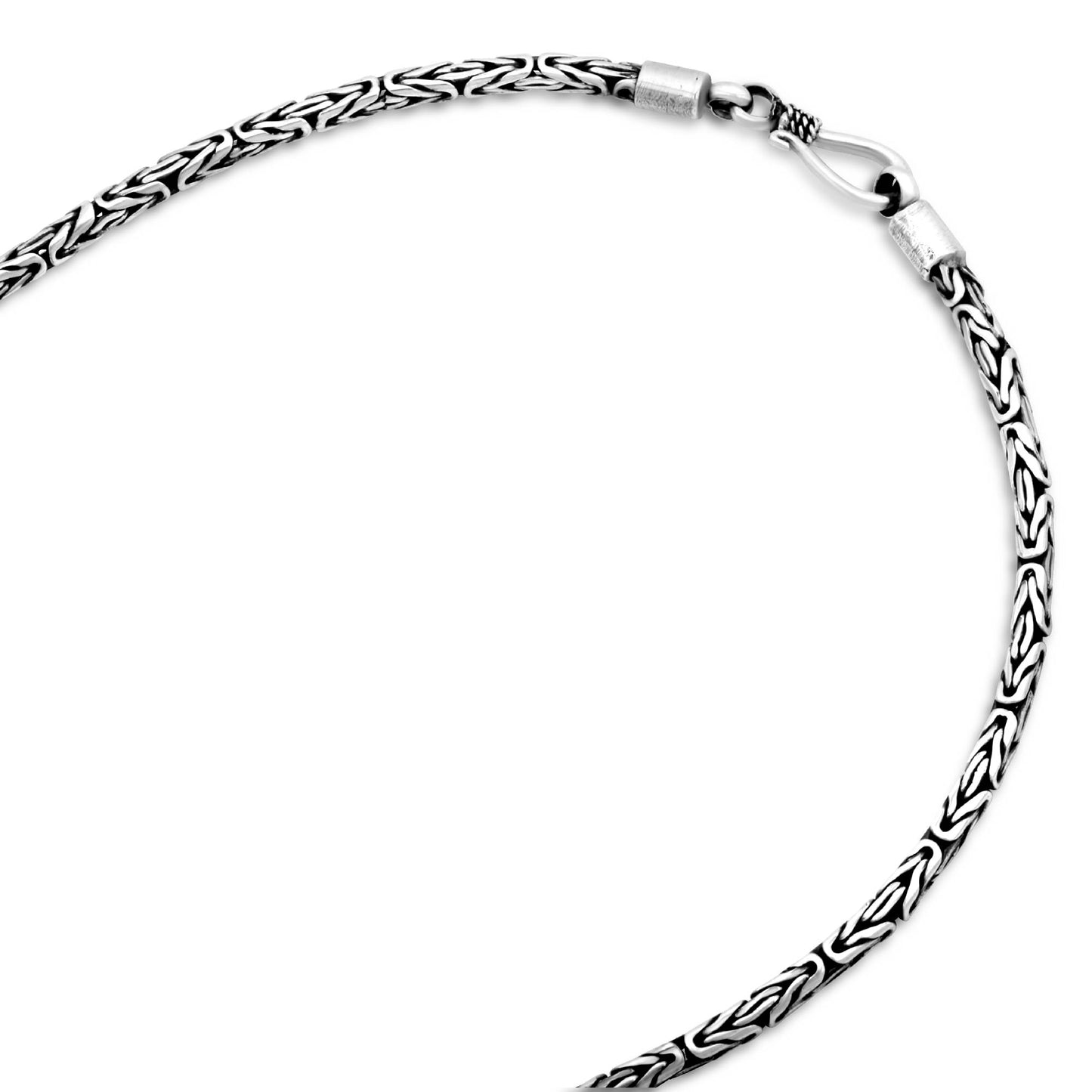 Königskette Oxidiert 2,5mm 925er Silber