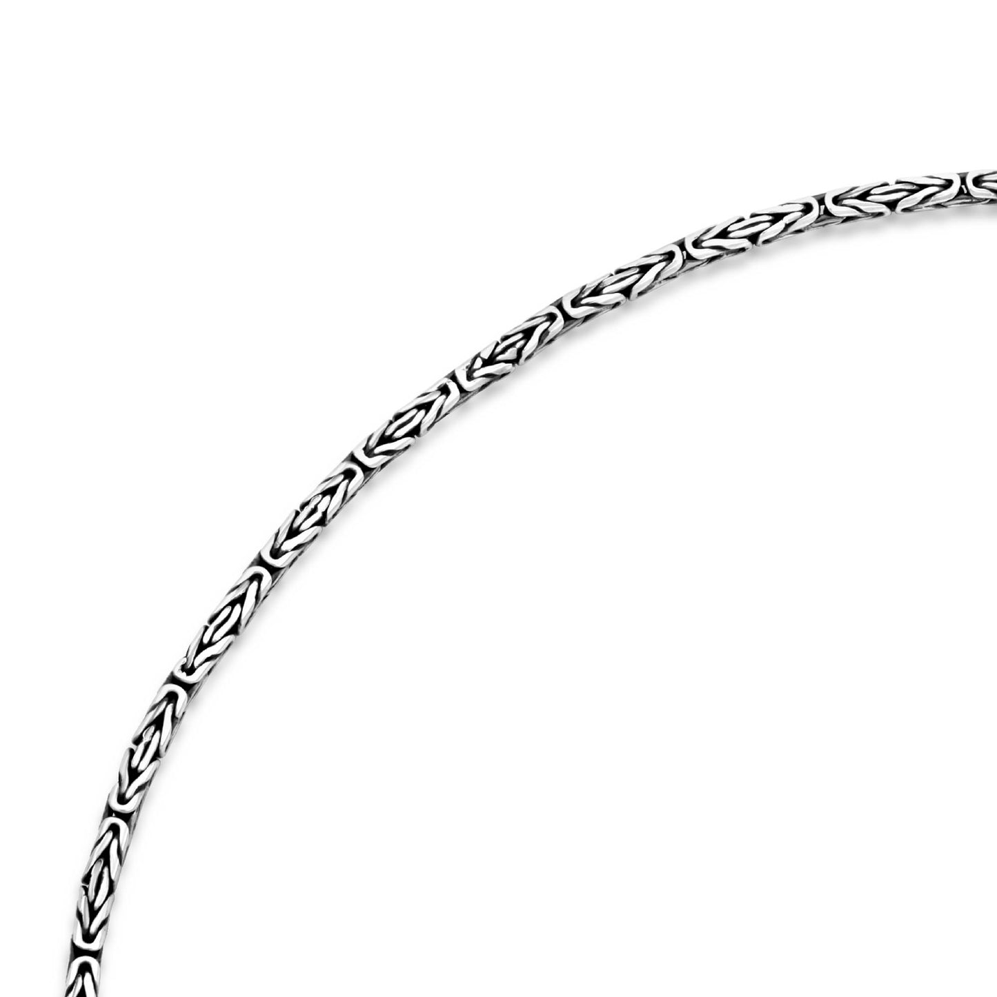 Königskette Oxidiert 2,5mm 925er Silber