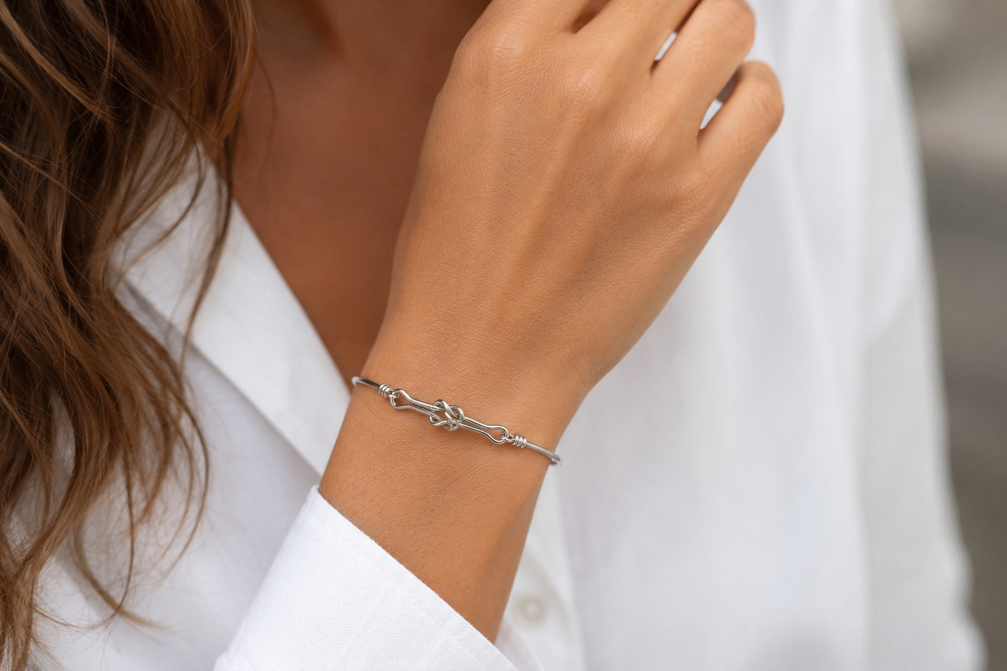 Knoten Armband 925er Sterling Silber Massiv Verstellbar