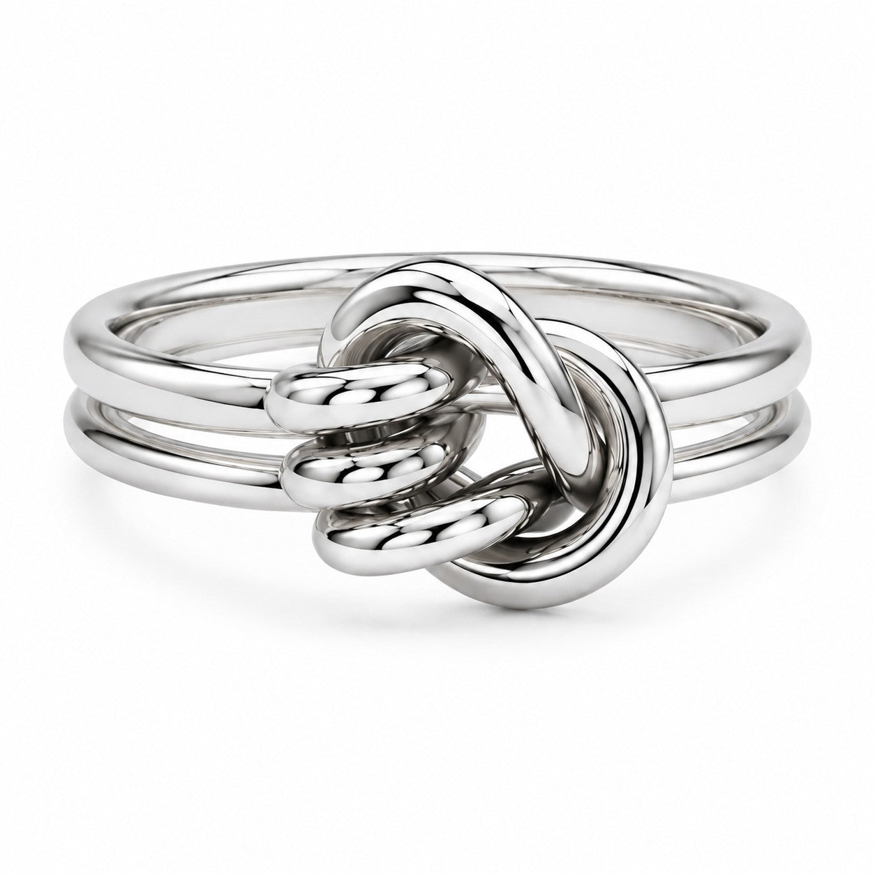 Knotenring Schlicht 925er Sterling Silber Massiv