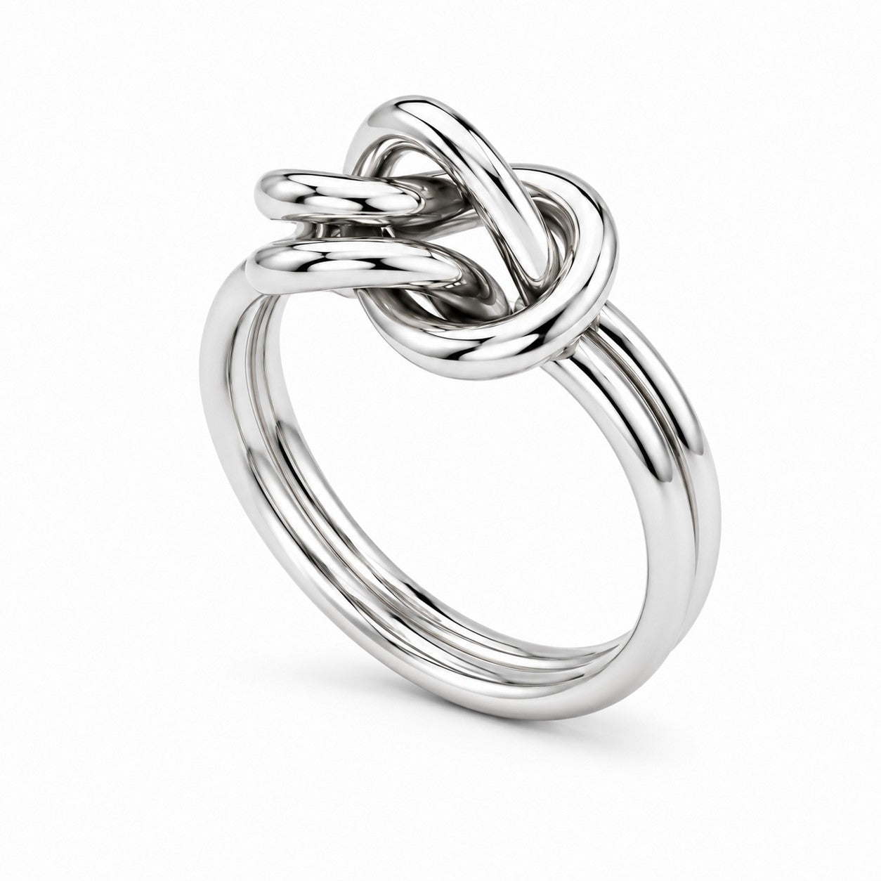 Knotenring Schlicht 925er Sterling Silber Massiv