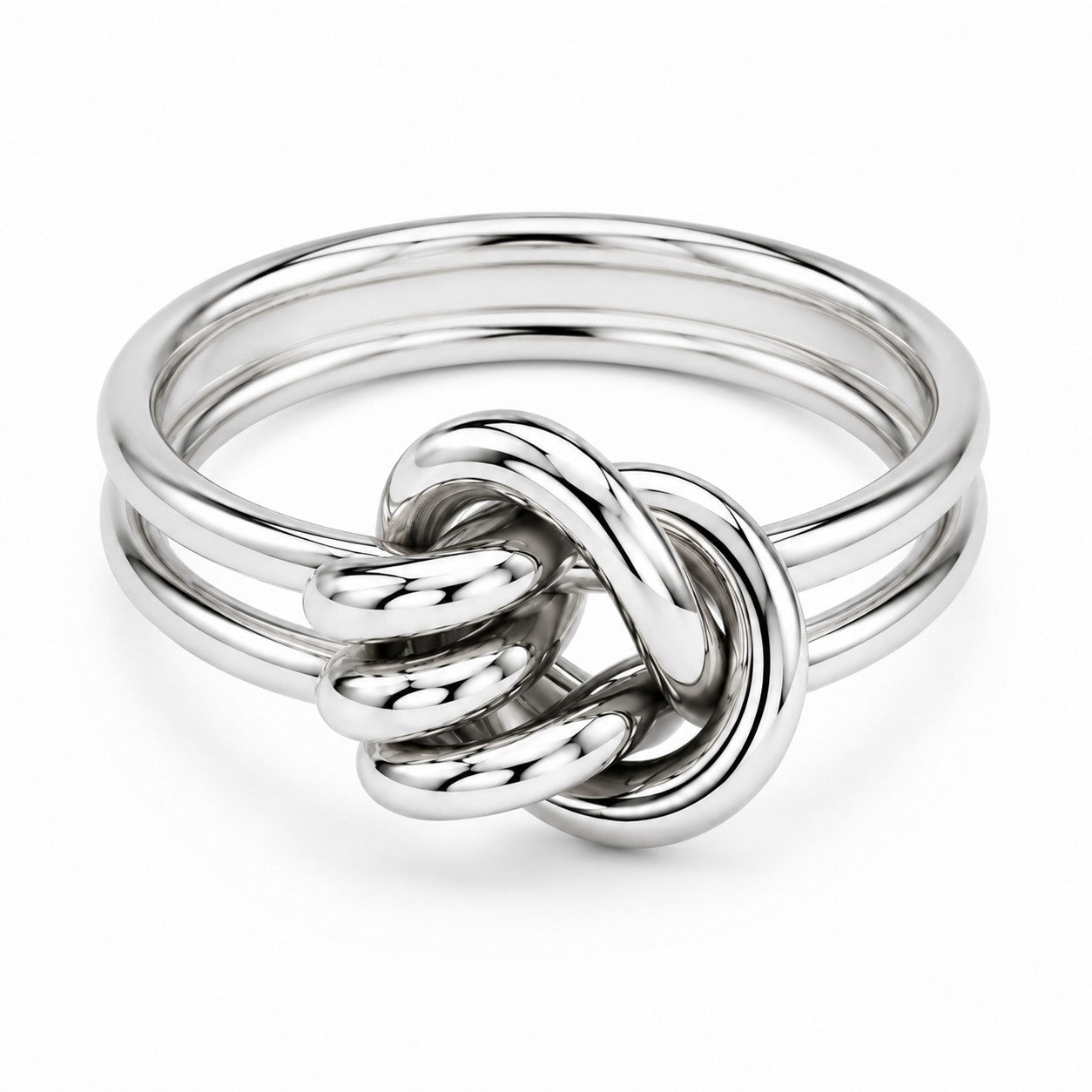 Knotenring Schlicht 925er Sterling Silber Massiv