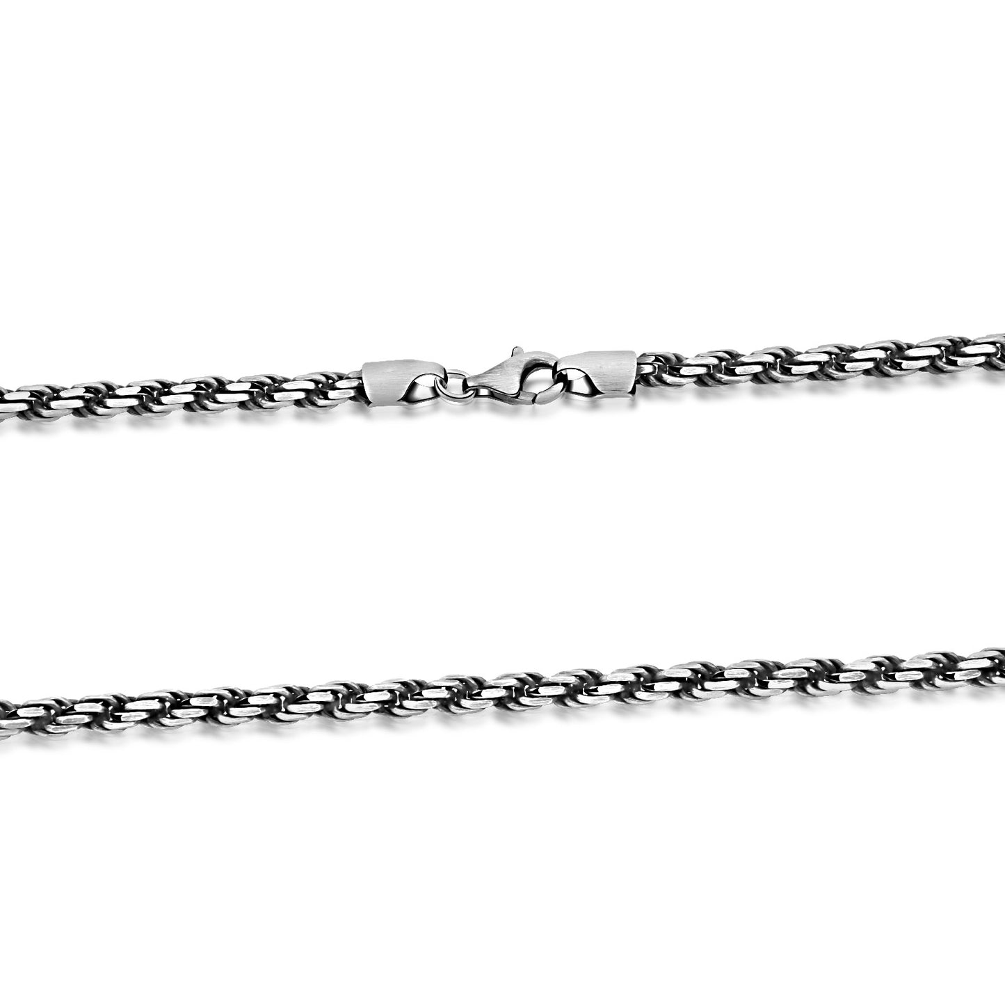 Kordelkette 4 mm 925er Sterling Silber Massiv